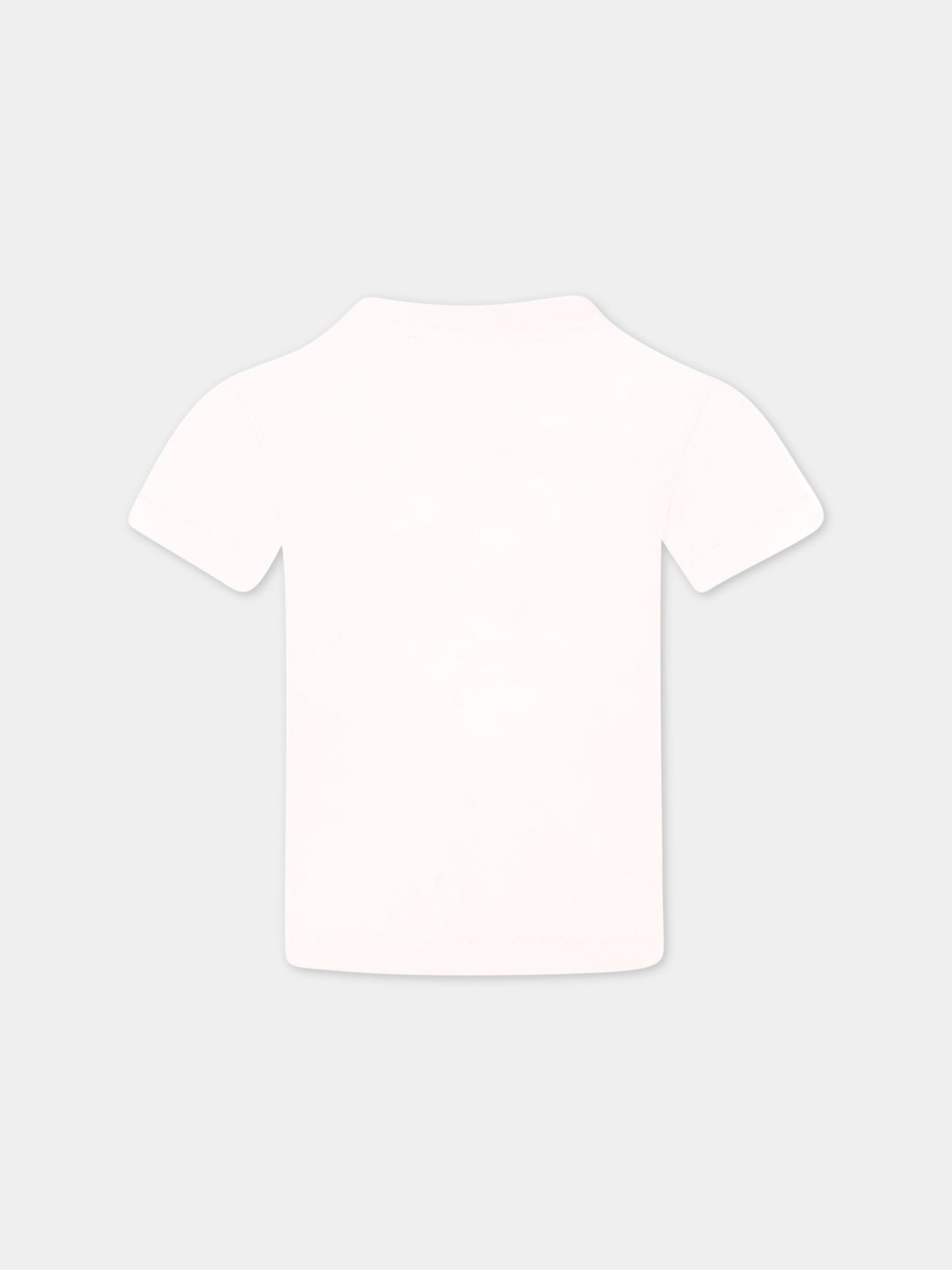 T-shirt rosa per bambina con dettaglio logo,Philosophy,PJTS127 JE138 C024