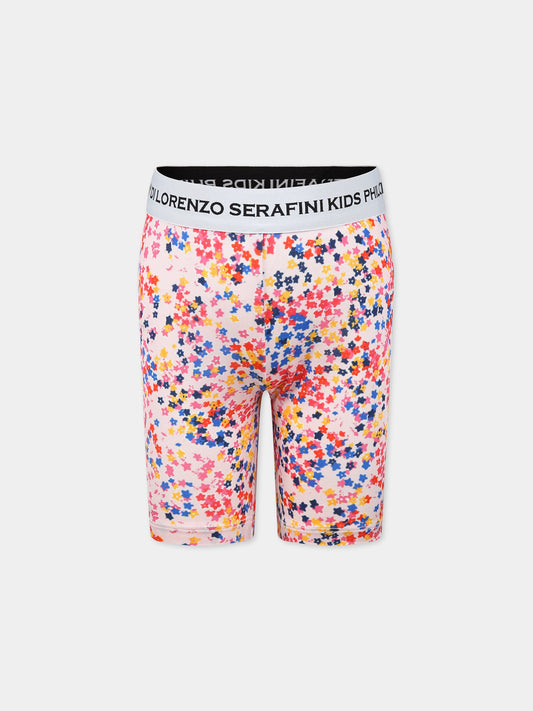 Shorts multicolor per bambina con stampa,Philosophy,PJBE70 JV37 D012