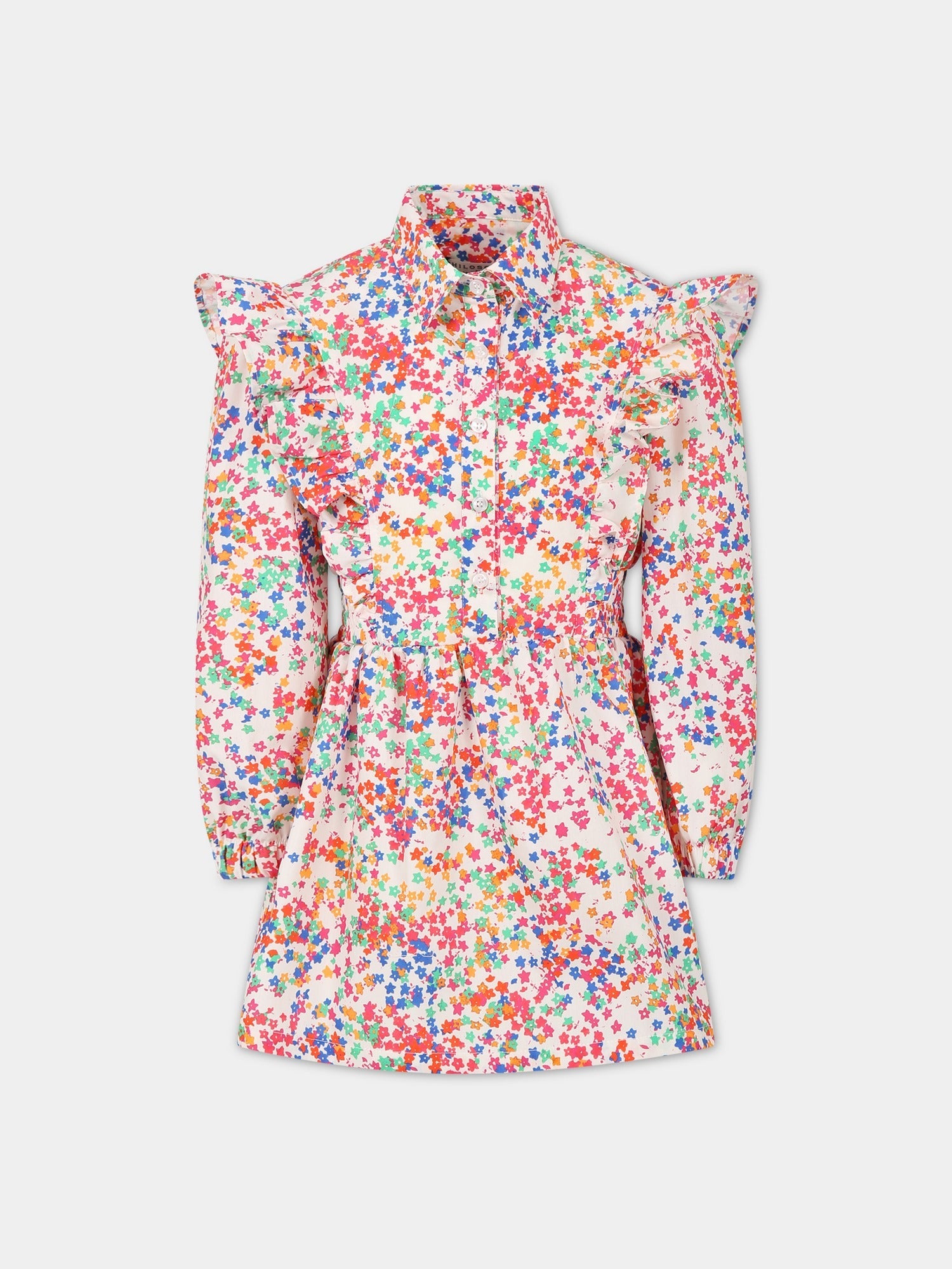 Vestito multicolor per bambina con stampa fiori,Philosophy,PJAB260 CA01 BH003