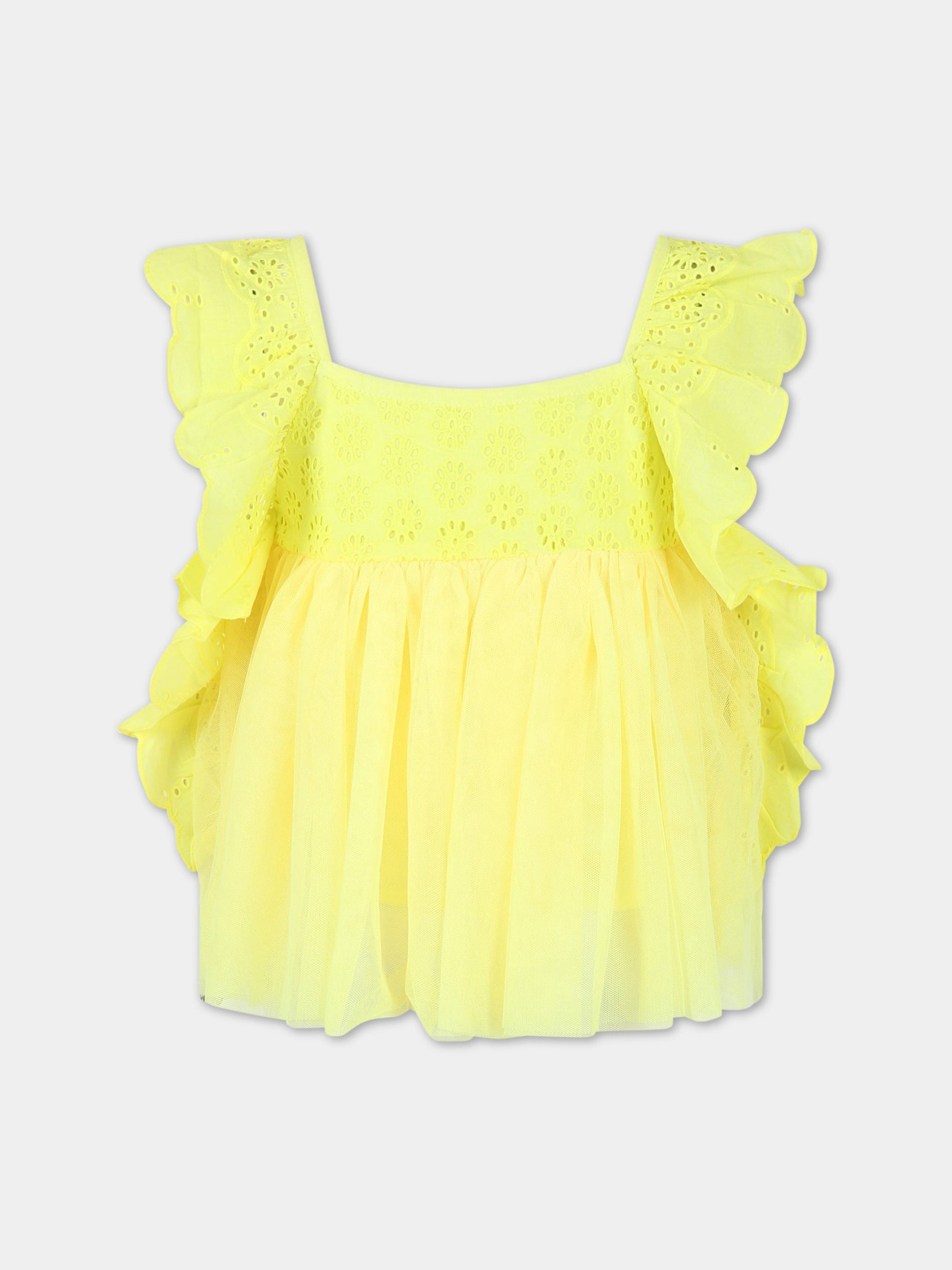 T-shirt gialla per bambina,Billieblush,U15B40 549