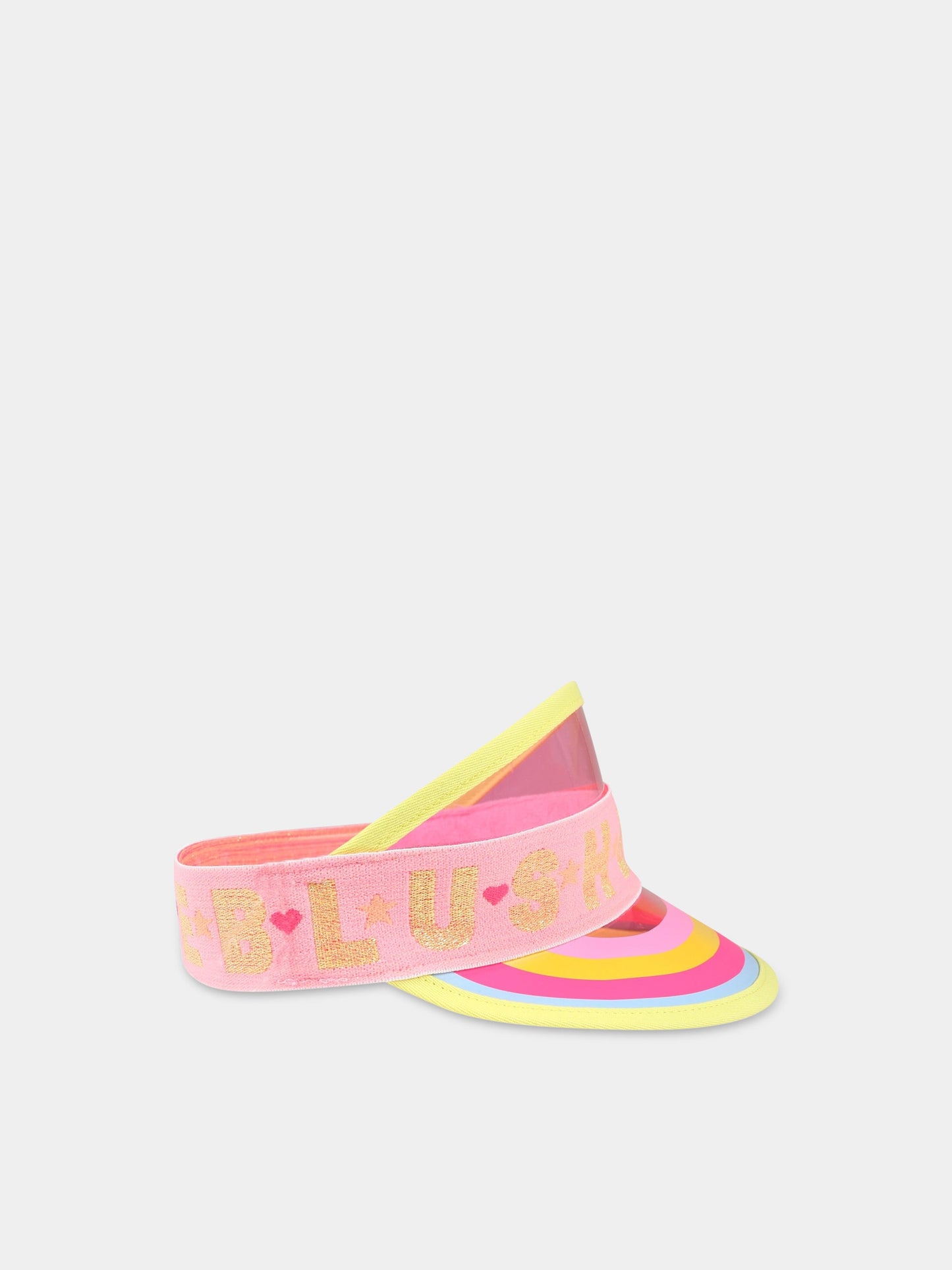 Visiera rosa per bambina con fascia logata,Billieblush,U11136 462