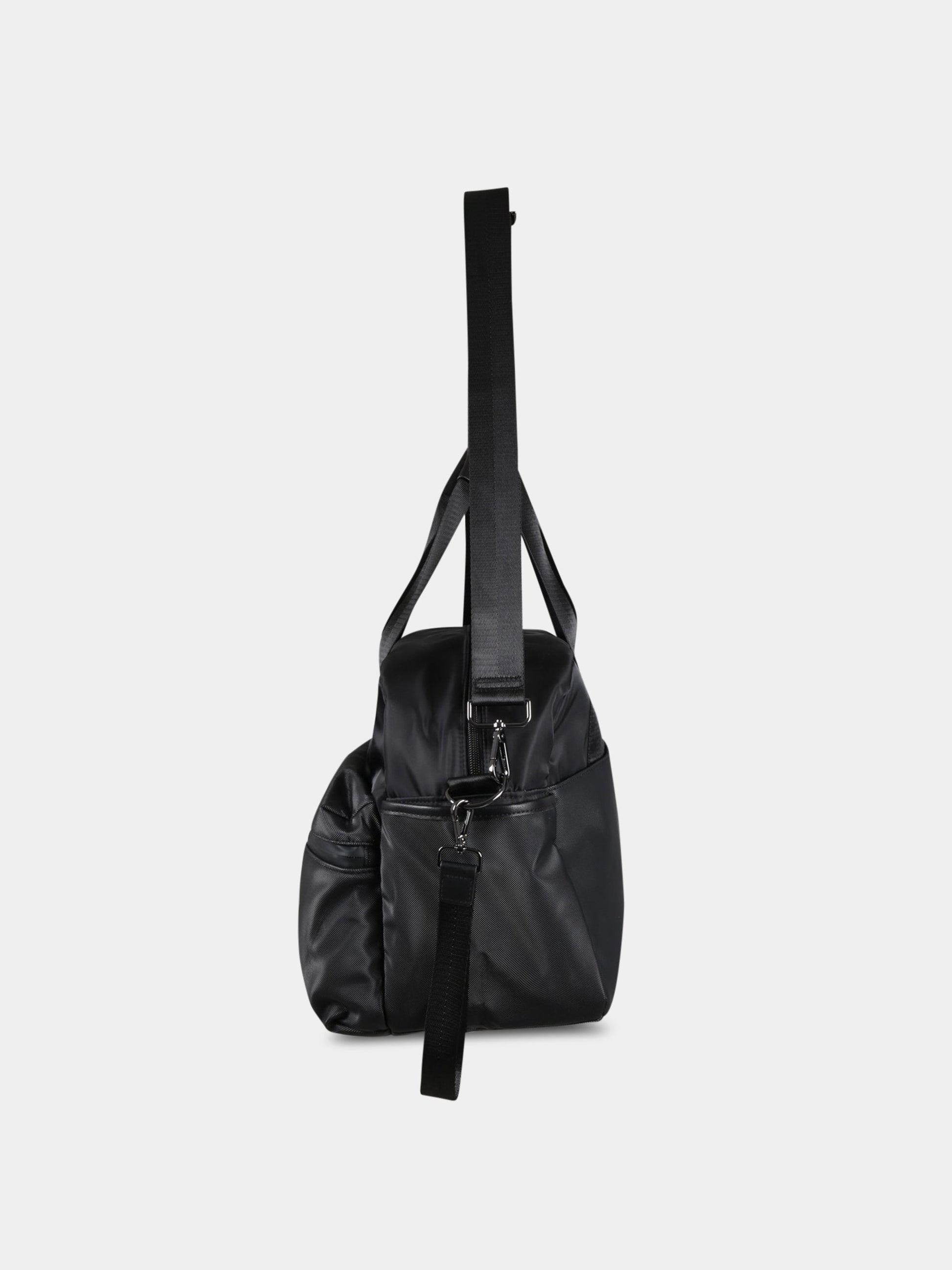 Borsa-mamma nera per neonato con patch logato,Boss,J90309 09B