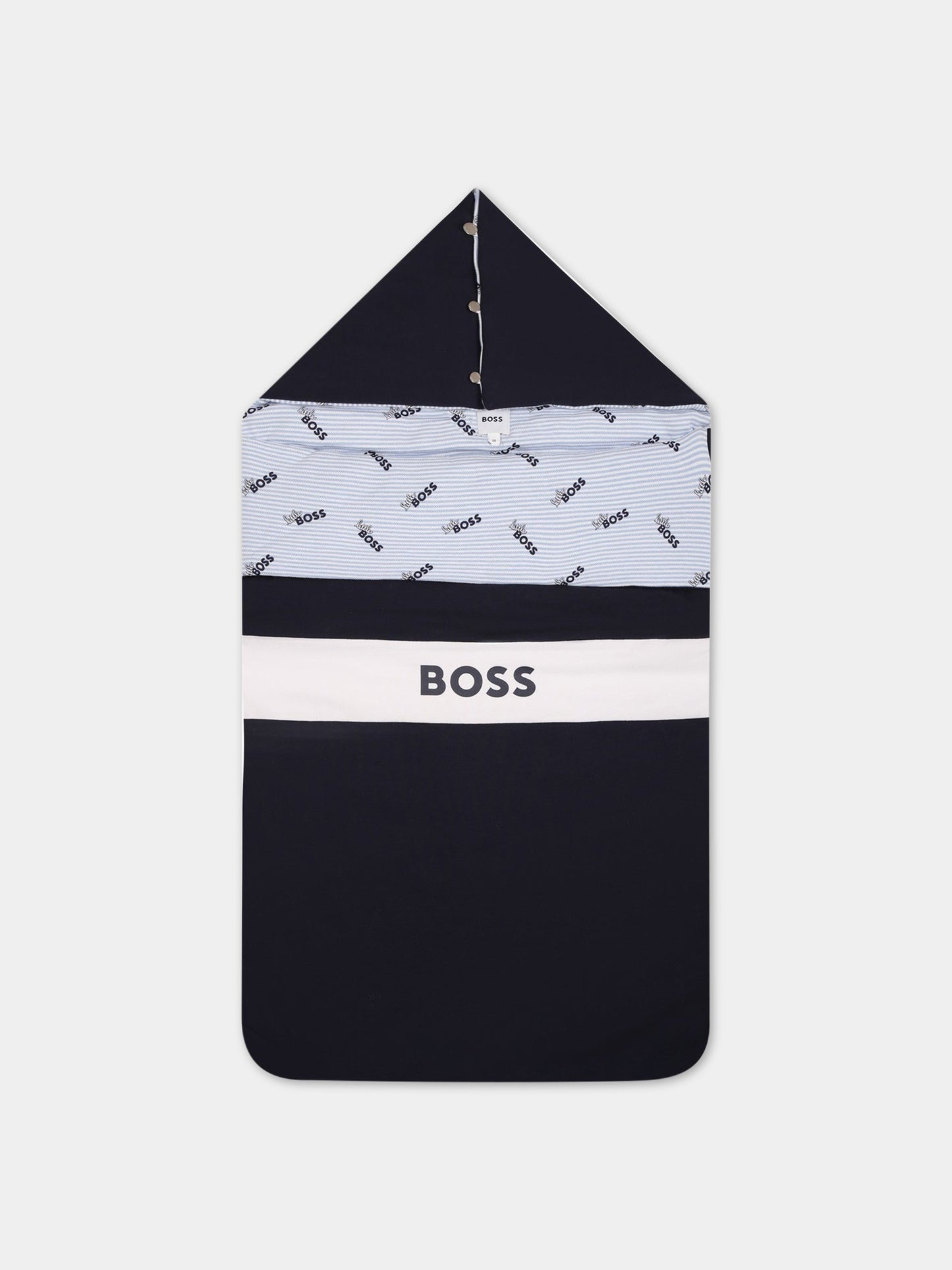 Sacco- nanna blu per neonato con logo,Boss,J90320 849