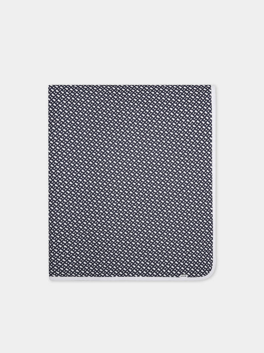 Coperta blu per neonato con logo,Boss,J90317 849