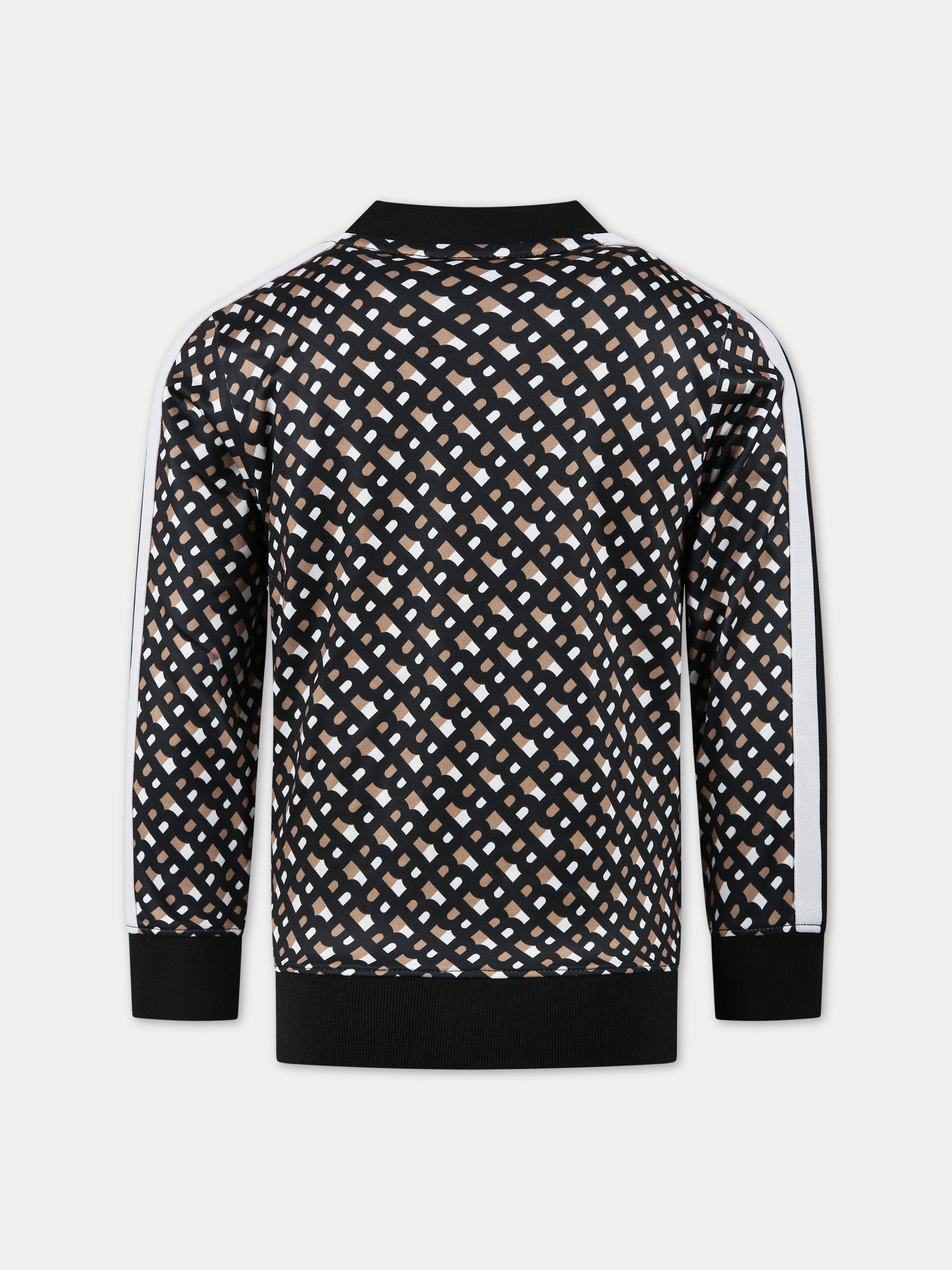 Felpa multicolor per bambino con logo all-over,Boss,J25O58 M13