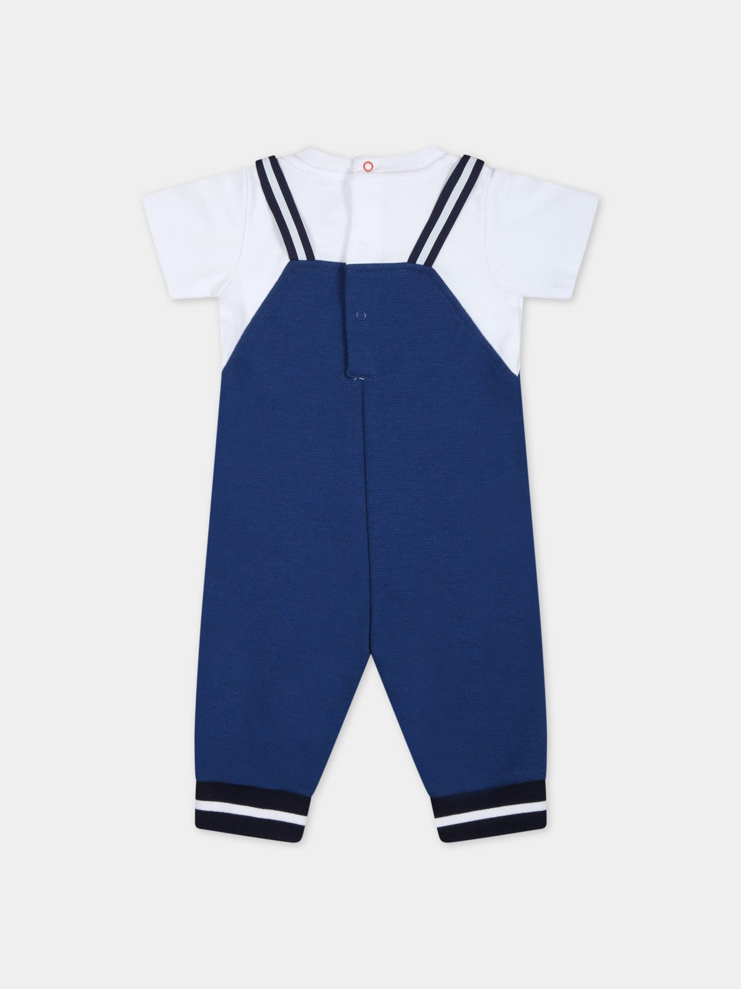 Tutina blu per neonato con albero bianco,Timberland,T94778 830