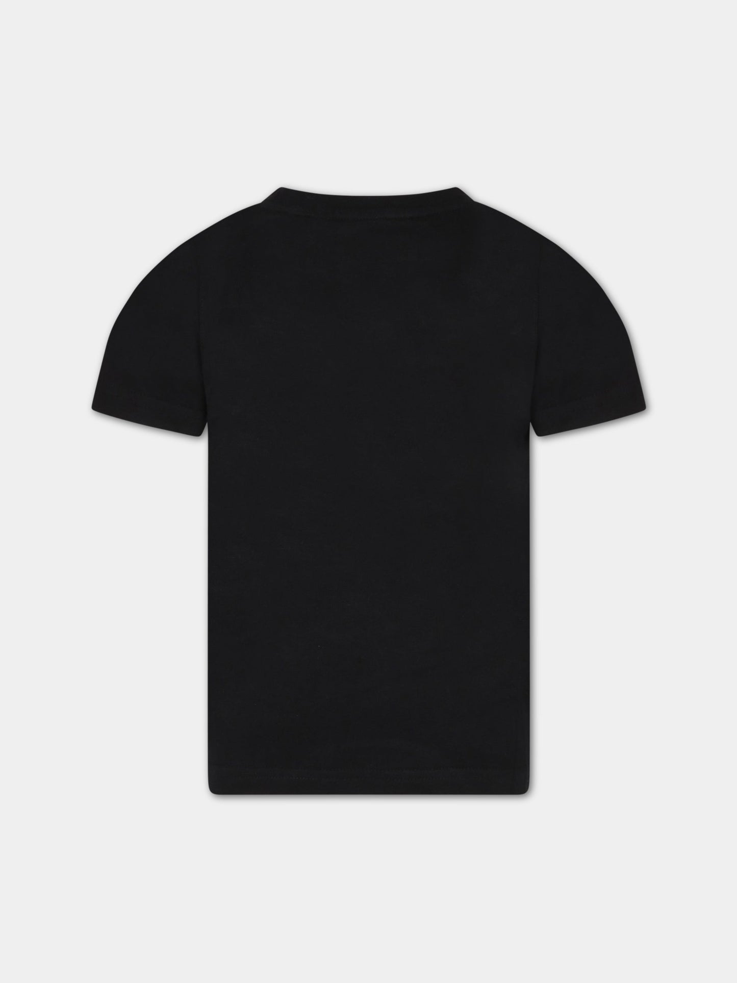 T-shirt nera per bambino con logo bianco,Timberland,T25T77 09B