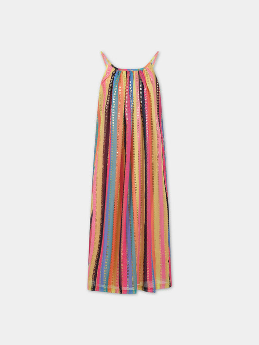 Vestito multicolor per bambina con logo,Little Marc Jacobs,W12438 Z41