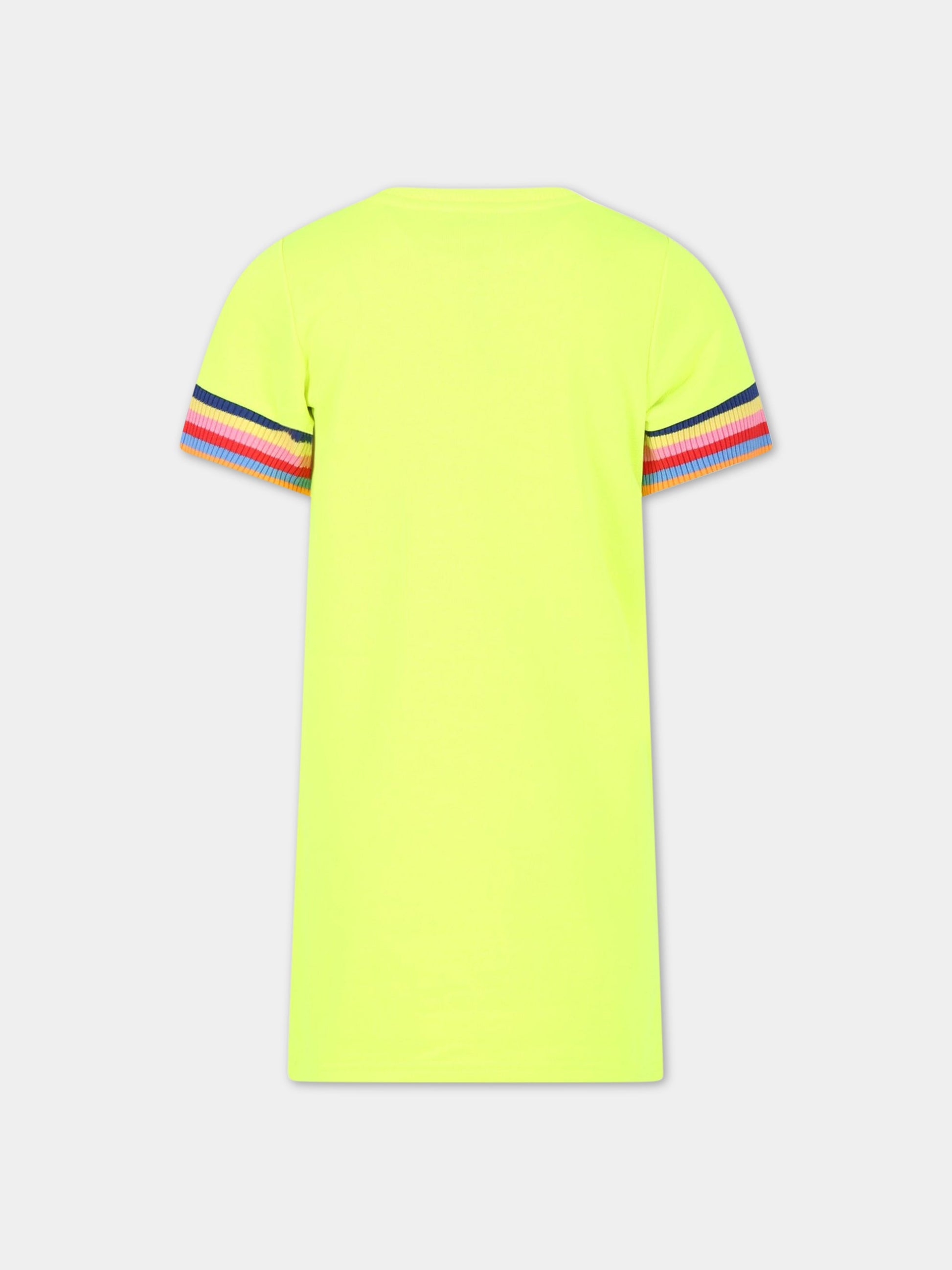 Vestito giallo per bambina con patch e logo,Little Marc Jacobs,W12444 599