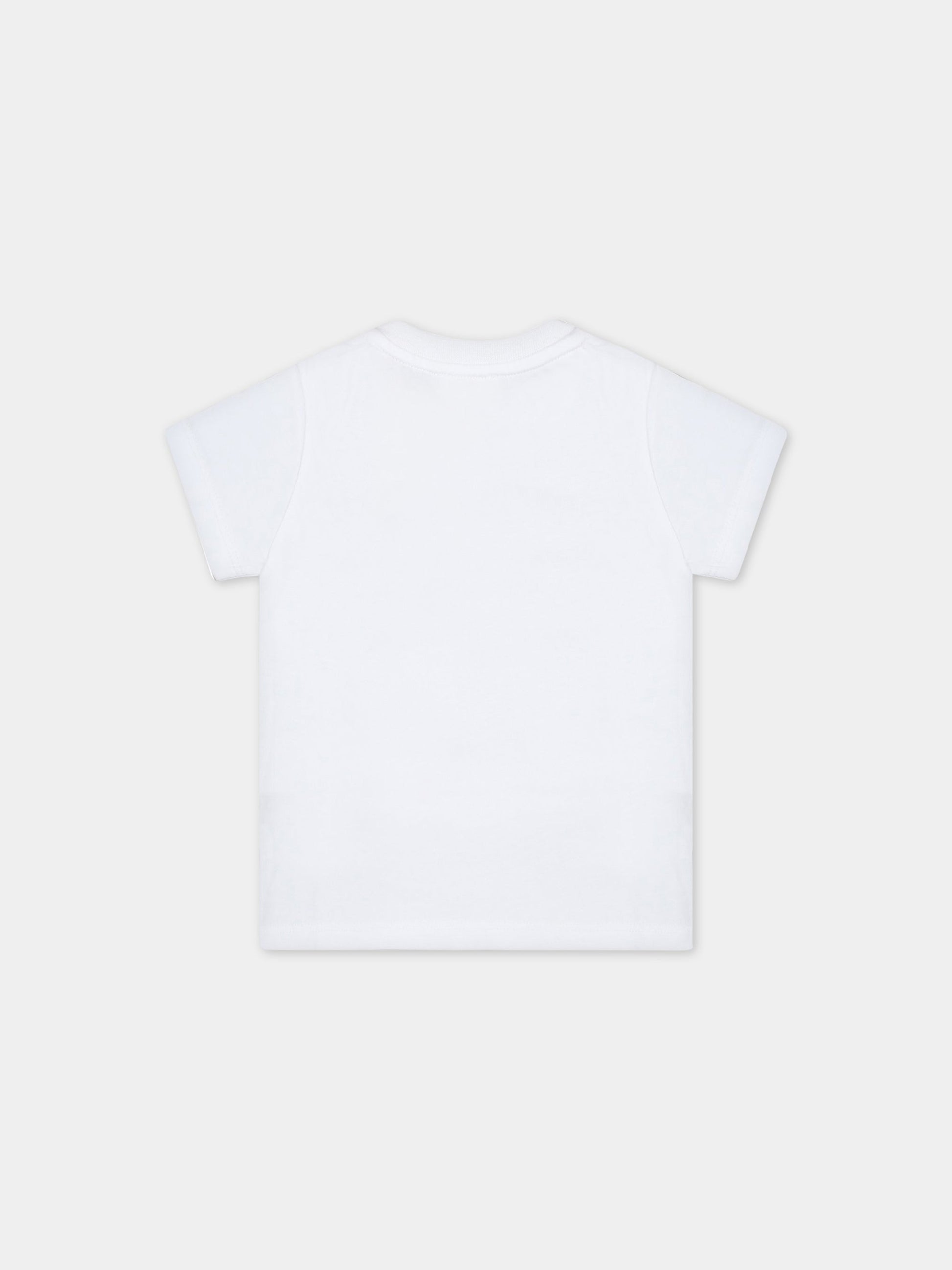 T-shirt bianca per neonati con logo nero,Givenchy Kids,H05248 10P