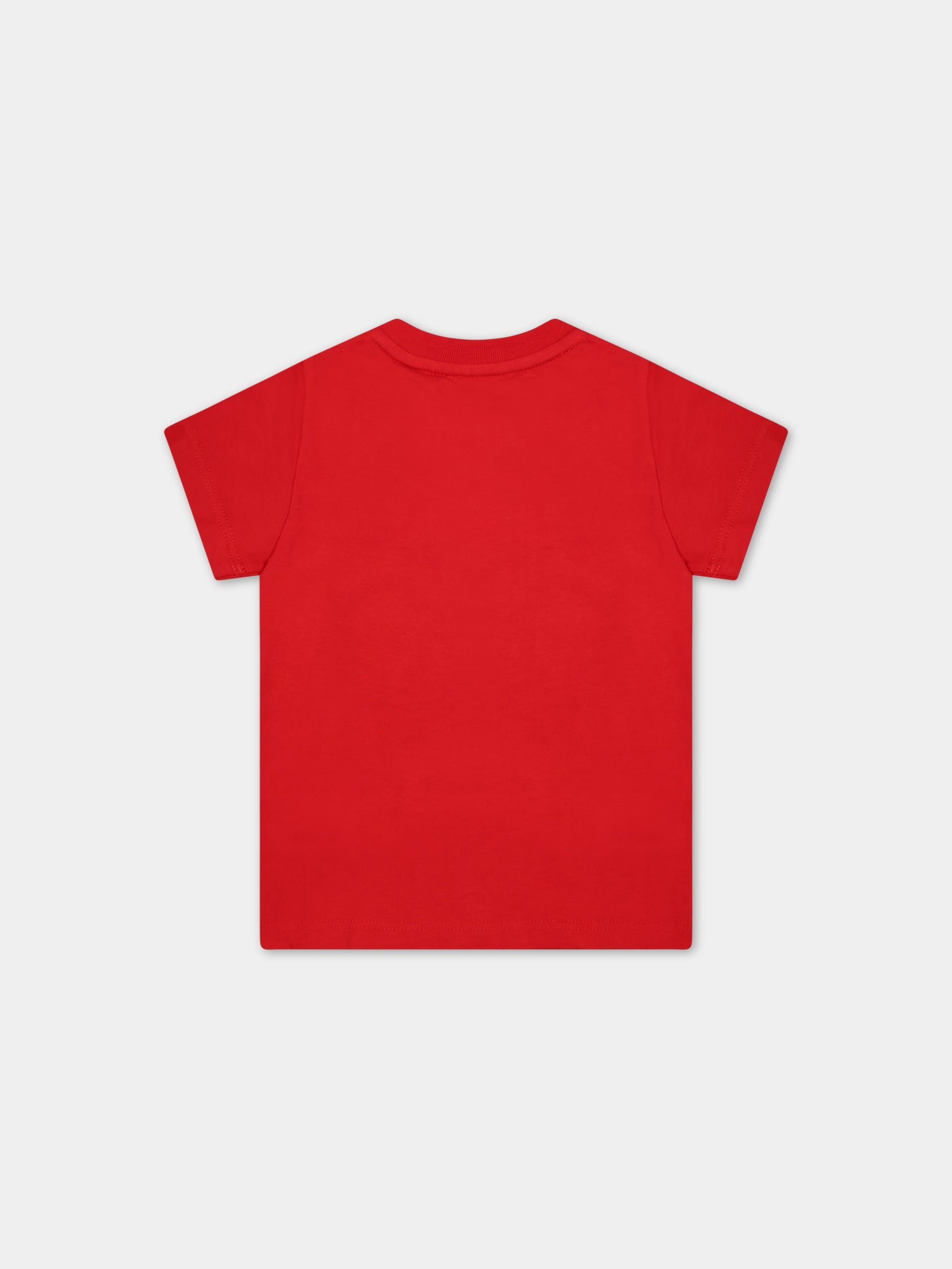T-shirt rossa per neonati con logo bianco,Givenchy Kids,H05248 991