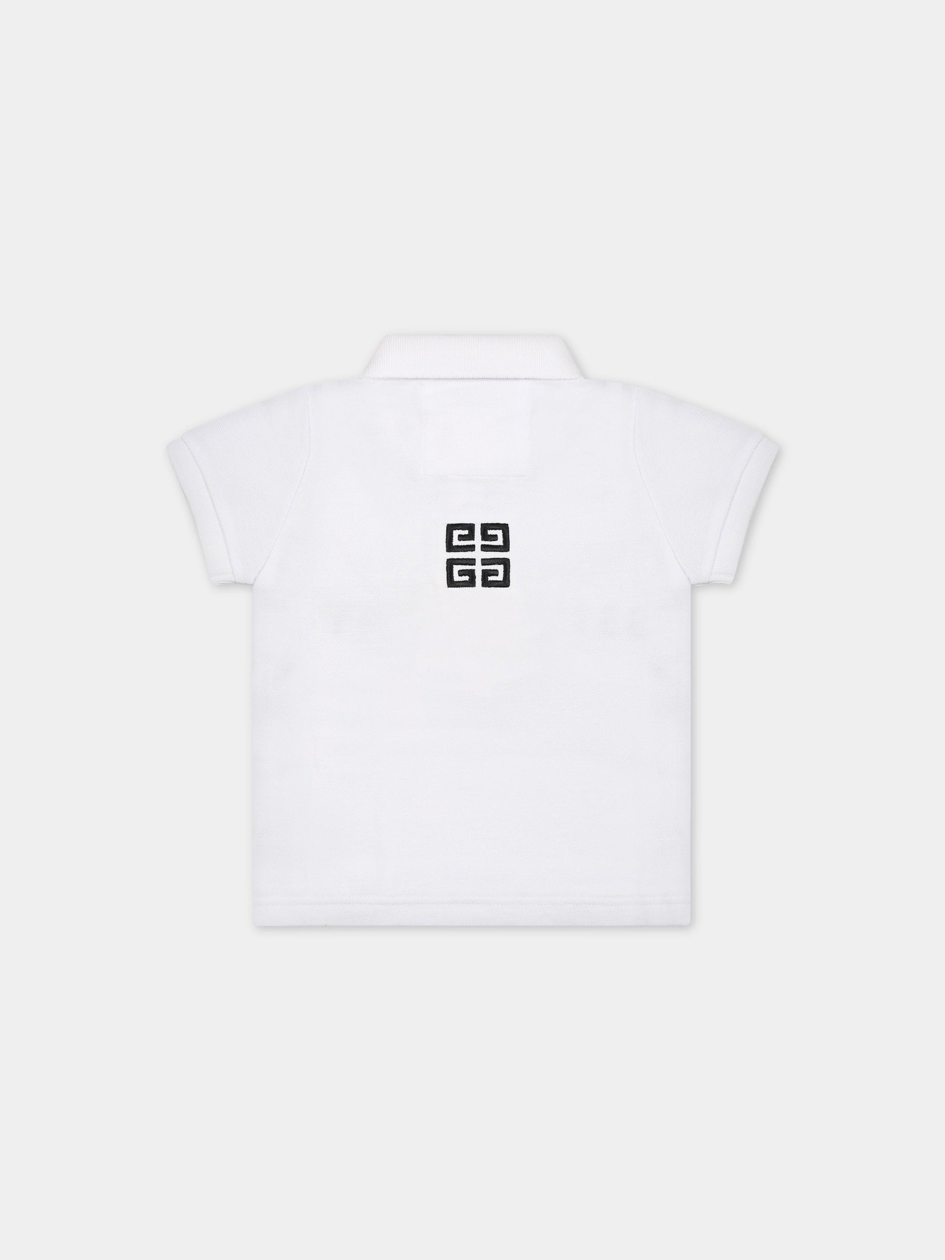 T-shirt bianca per neonato con iconico logo,Givenchy Kids,H05252 10P