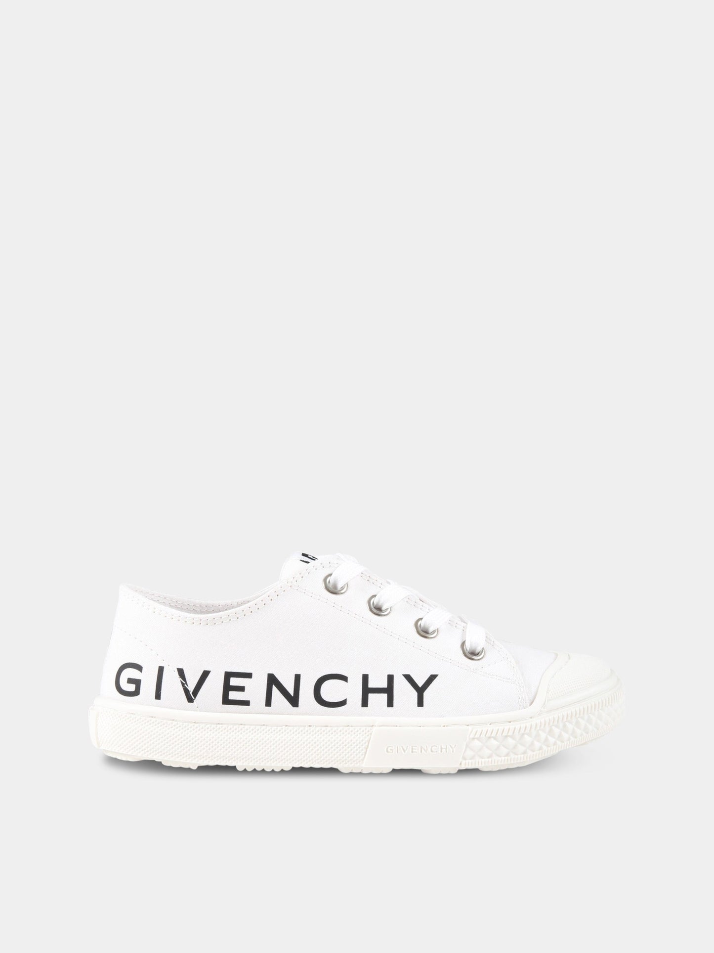 Sneakers bianche per bambini con logo nero,Givenchy Kids,H29085 10P