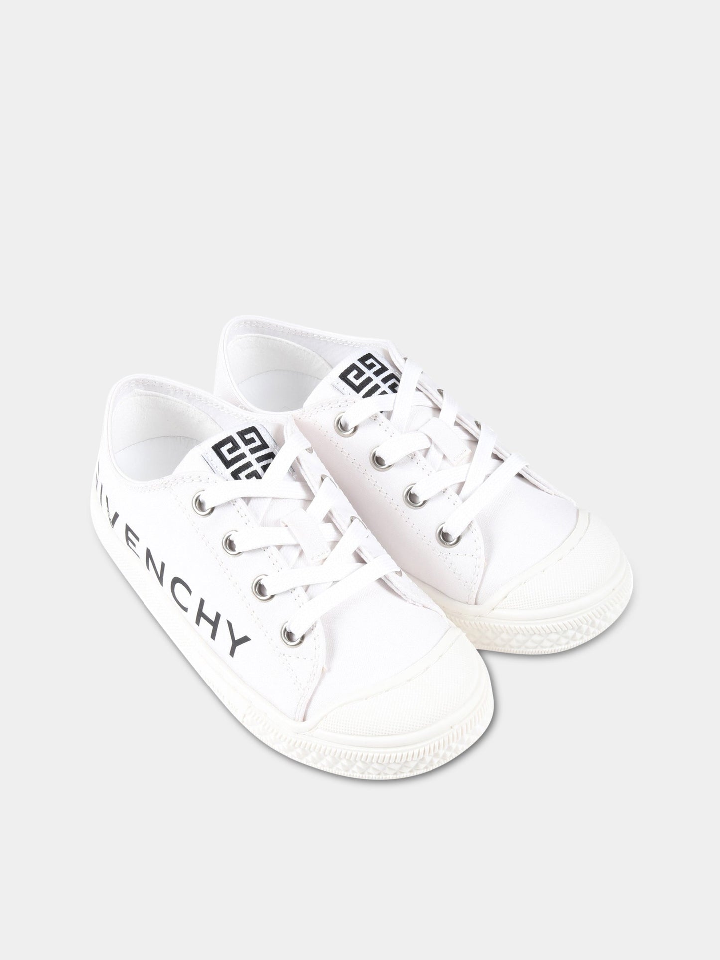 Sneakers bianche per bambini con logo nero,Givenchy Kids,H29085 10P