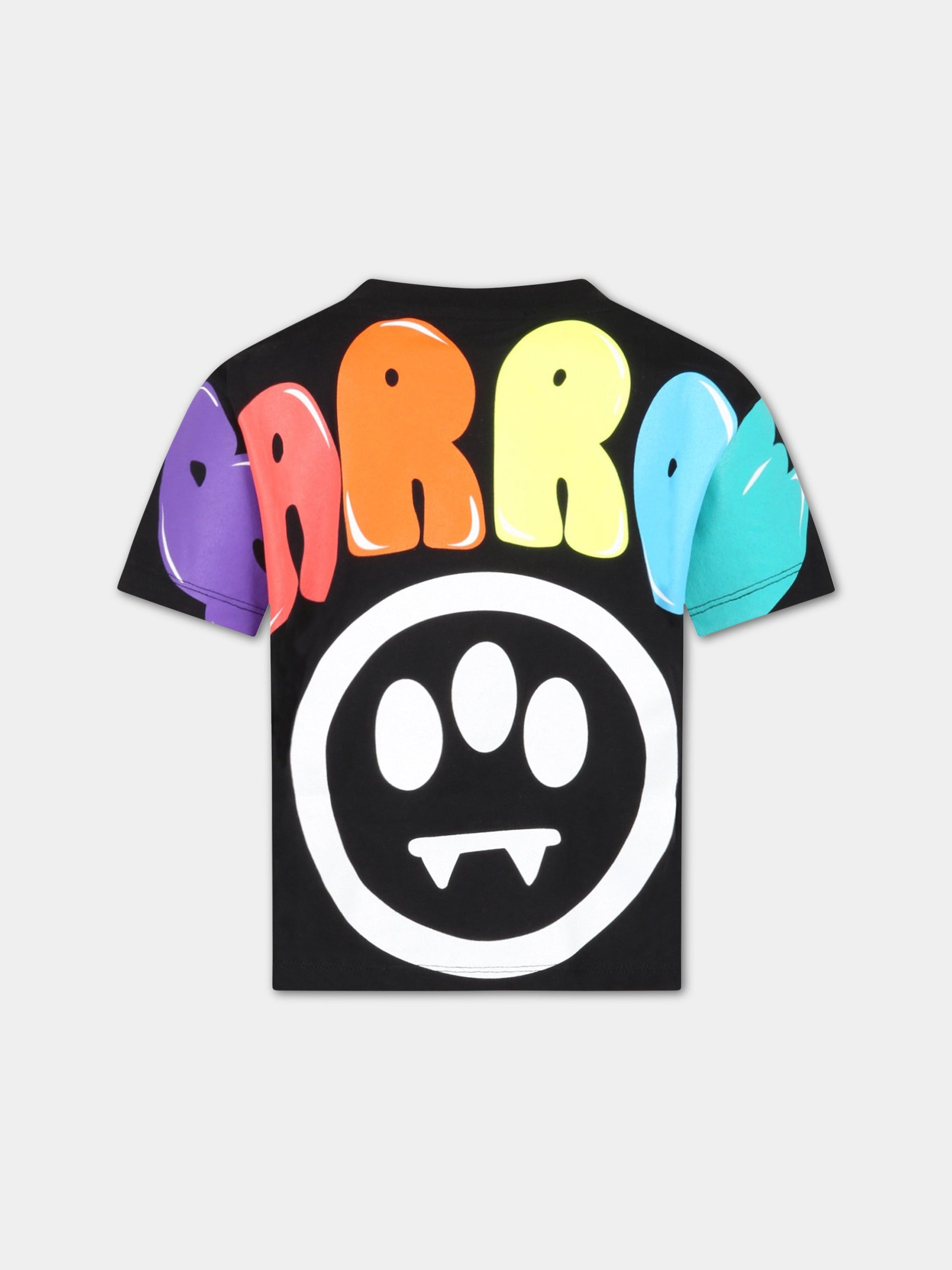 T-shirt nera per bambini con logo e smile,Barrow,032925 110