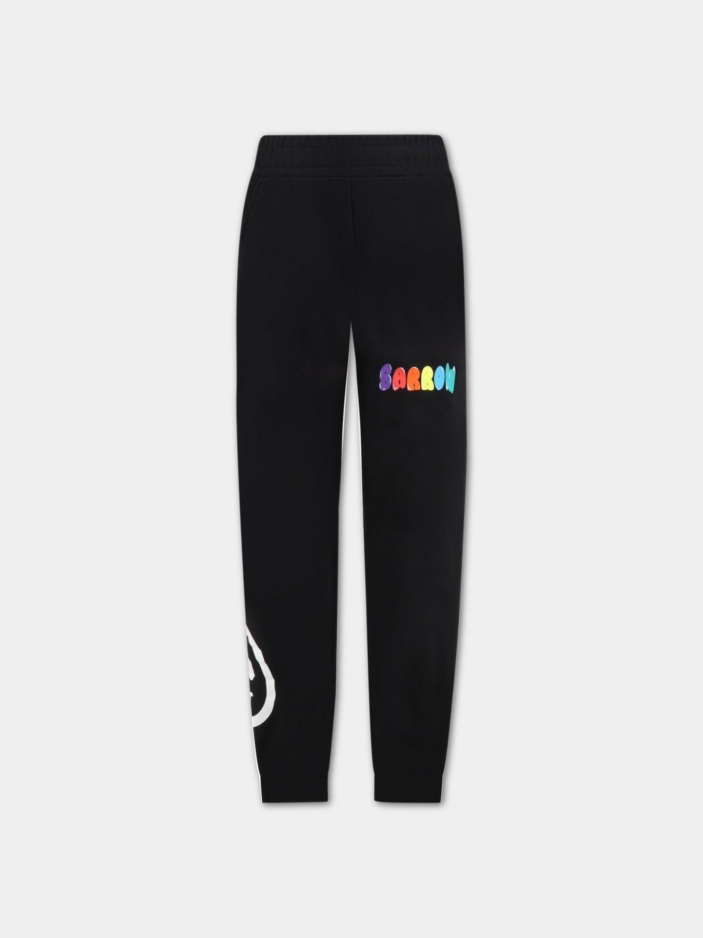 Pantaloni neri da tuta per bambino con logo,Barrow,032927 110