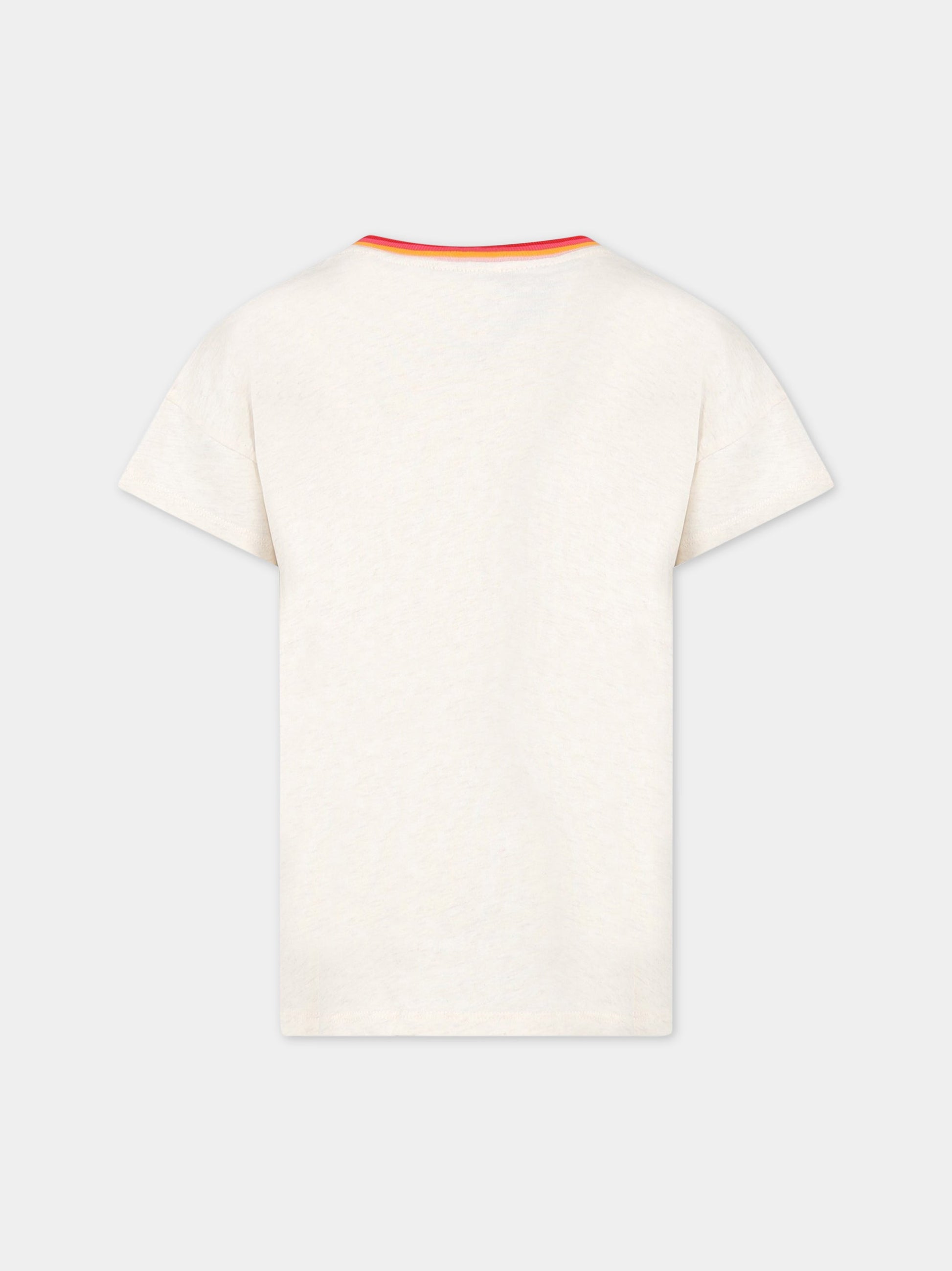 Vestito beige per bambina con logo,Kenzo Kids,K12307 C17