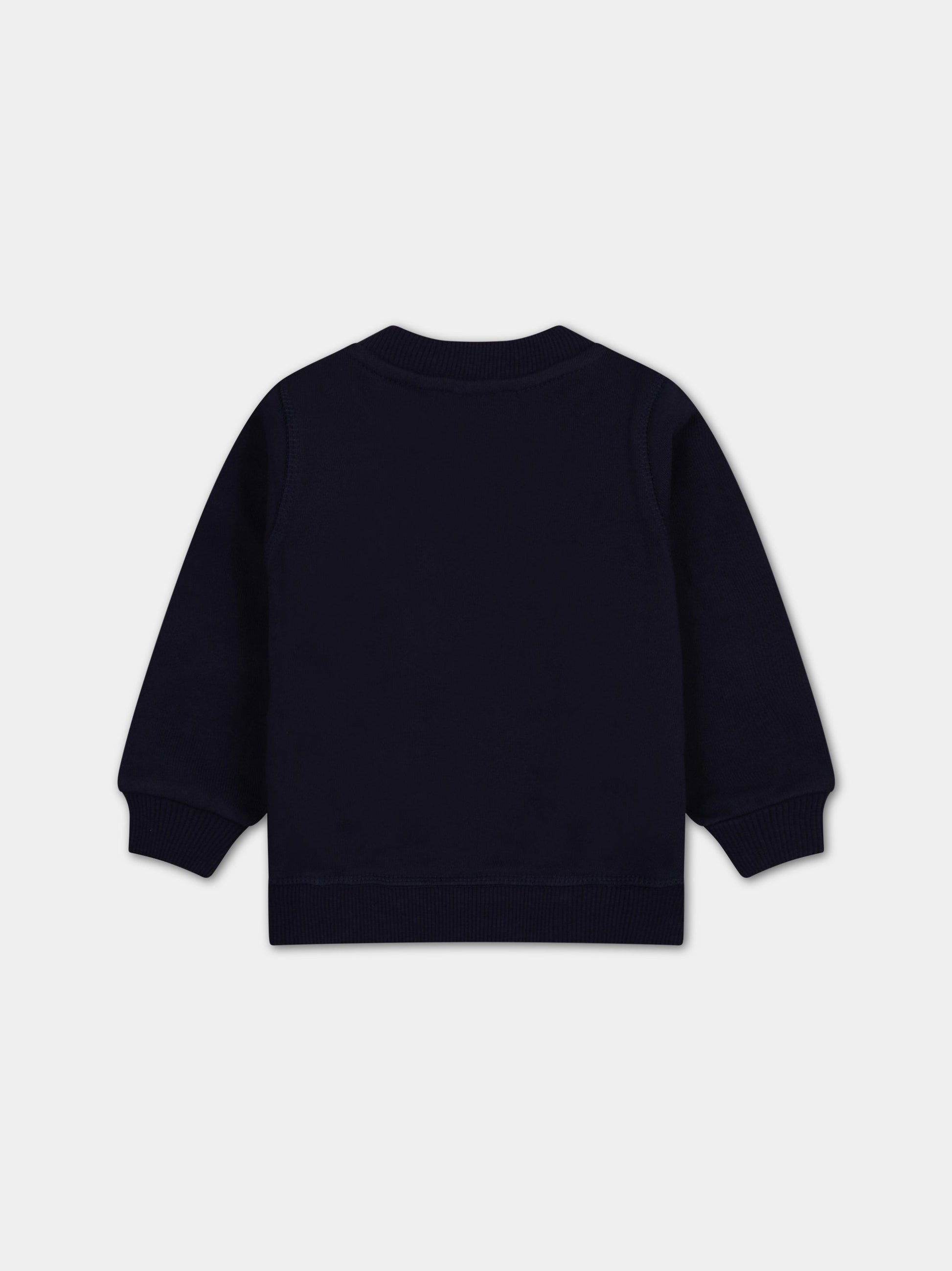 Felpa blu per neonato con iconica tigre,Kenzo Kids,K05485 85M