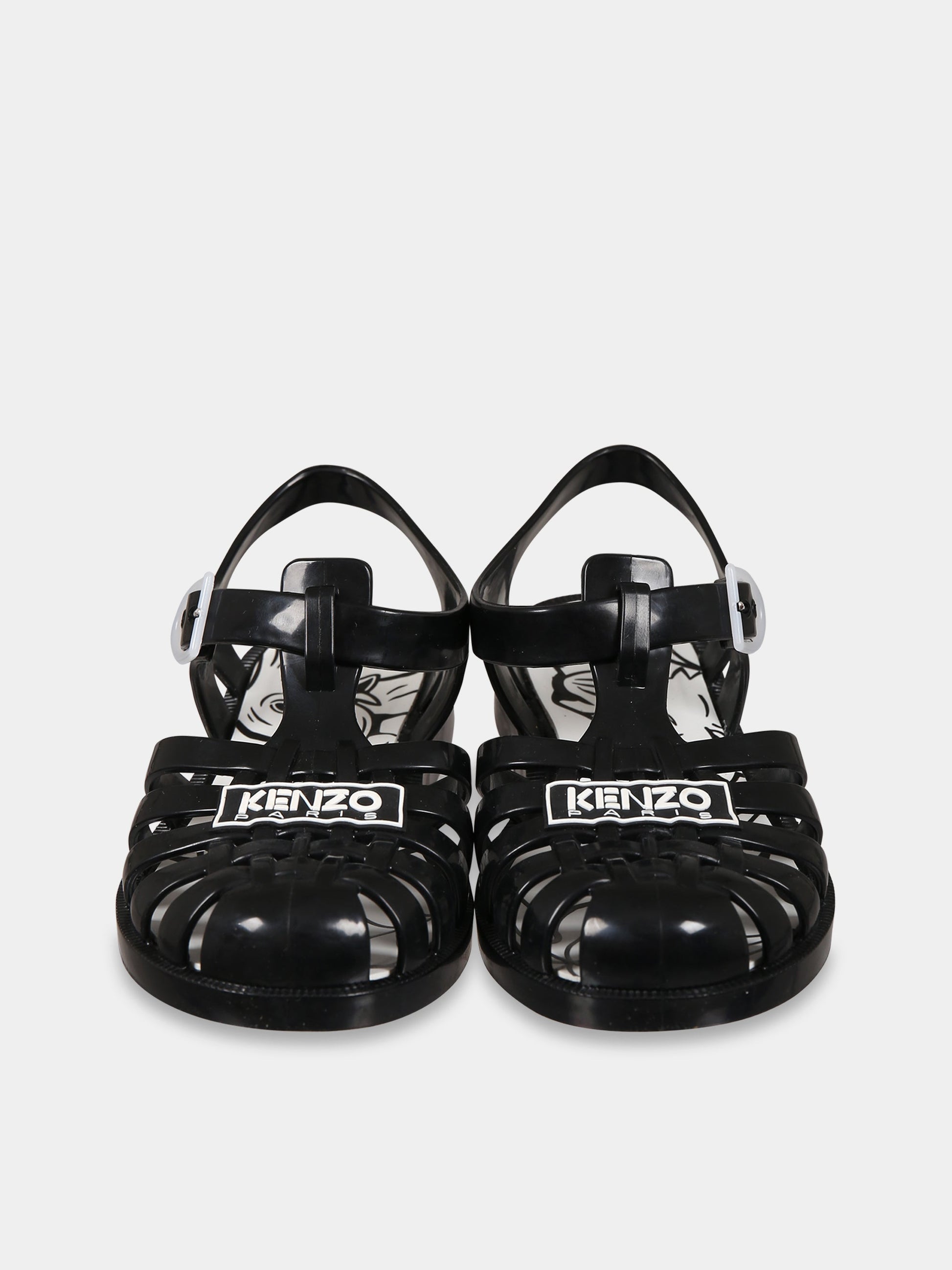 Sandali nero per bambini con logo,Kenzo Kids,K59070 09B