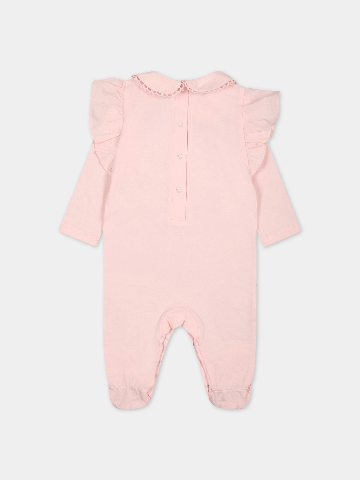 Tutina rosaa per neonata con logo,Ermanno Scervino Junior,SNTU003C JE199 C001