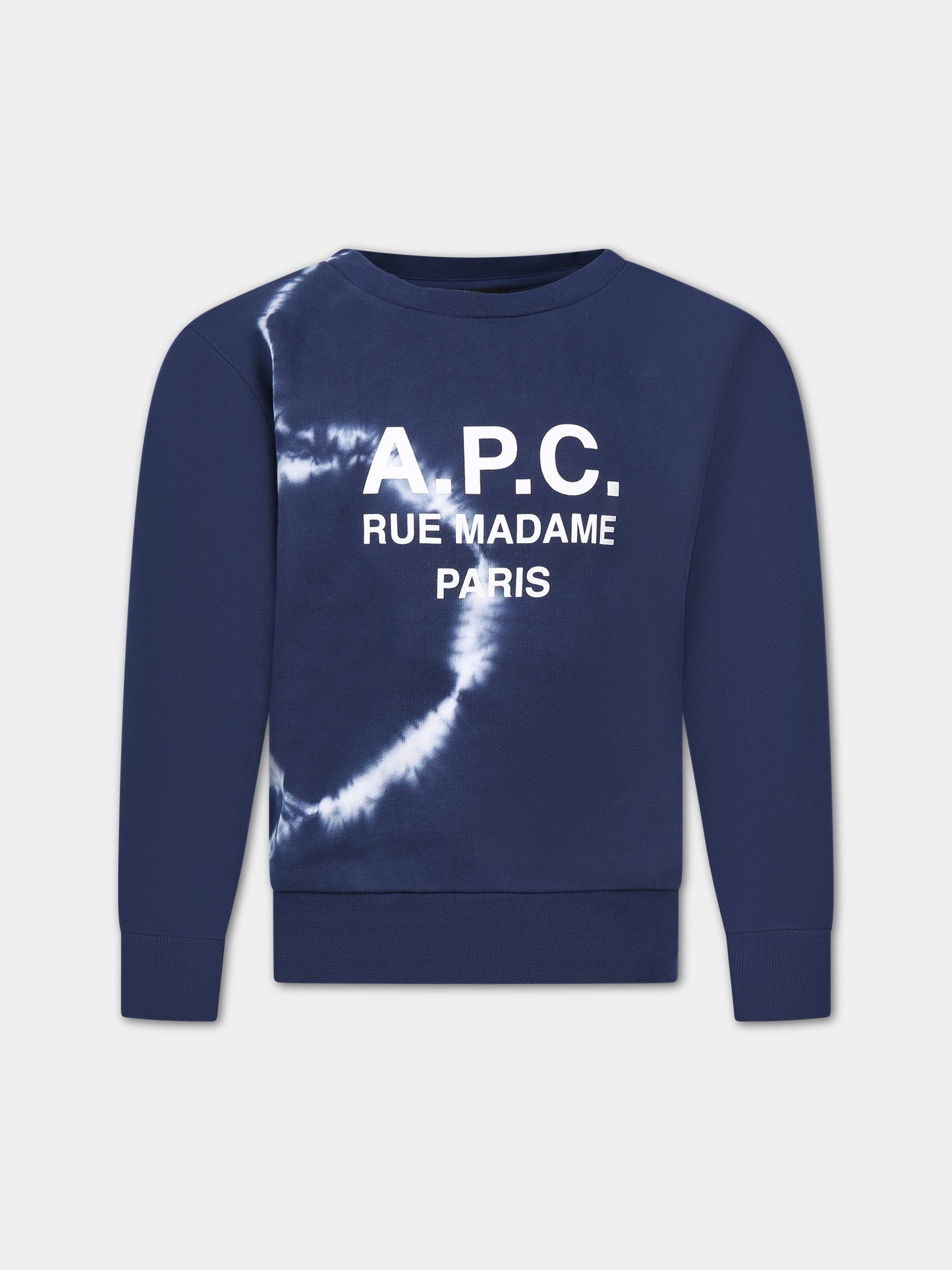 Felpa blu per bambini con logo,A.p.c.,COEZD E27806IAI