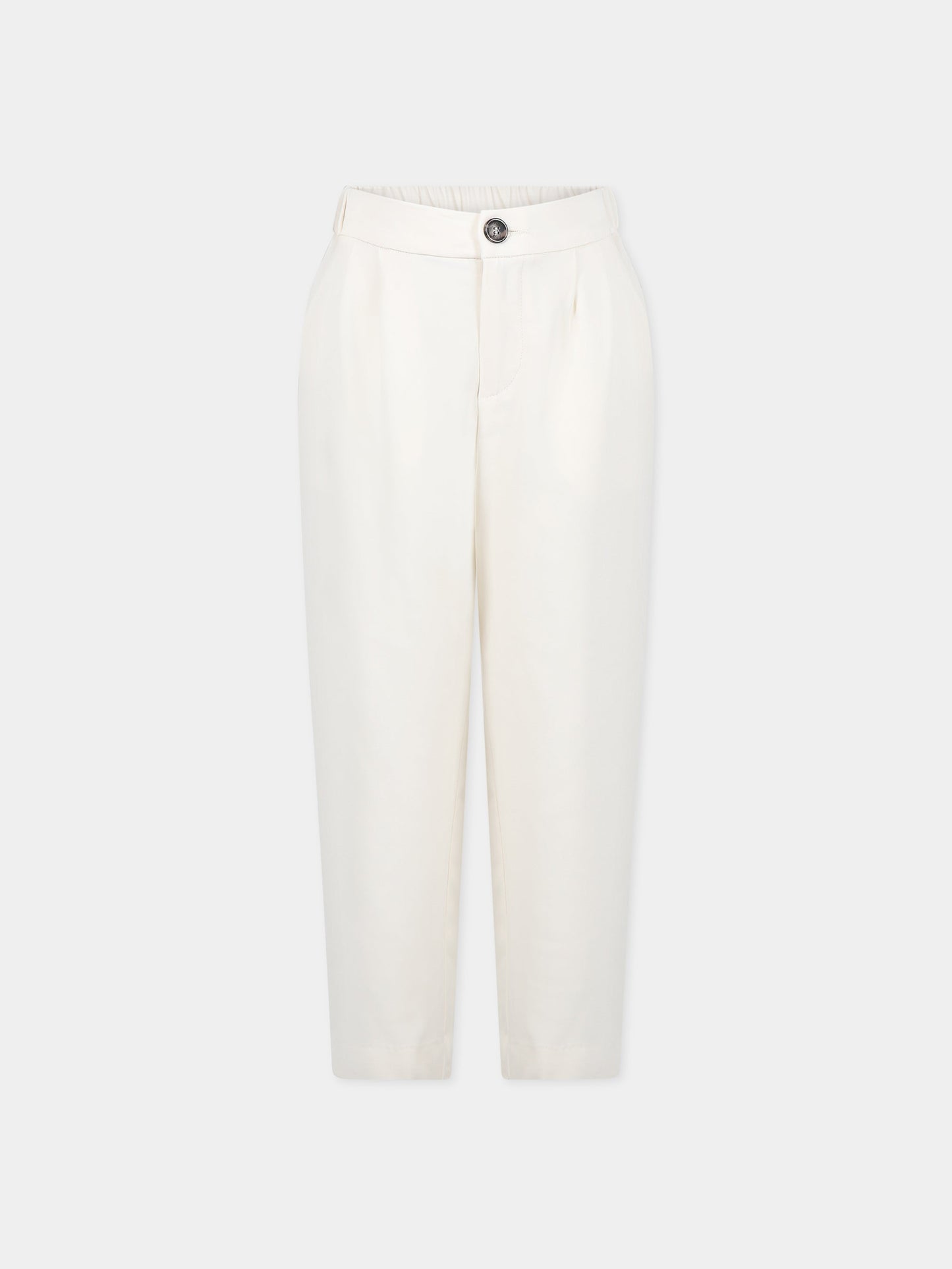 Pantaloni bianco per bambina,Douuod Kids,DS6R10 K0118 106