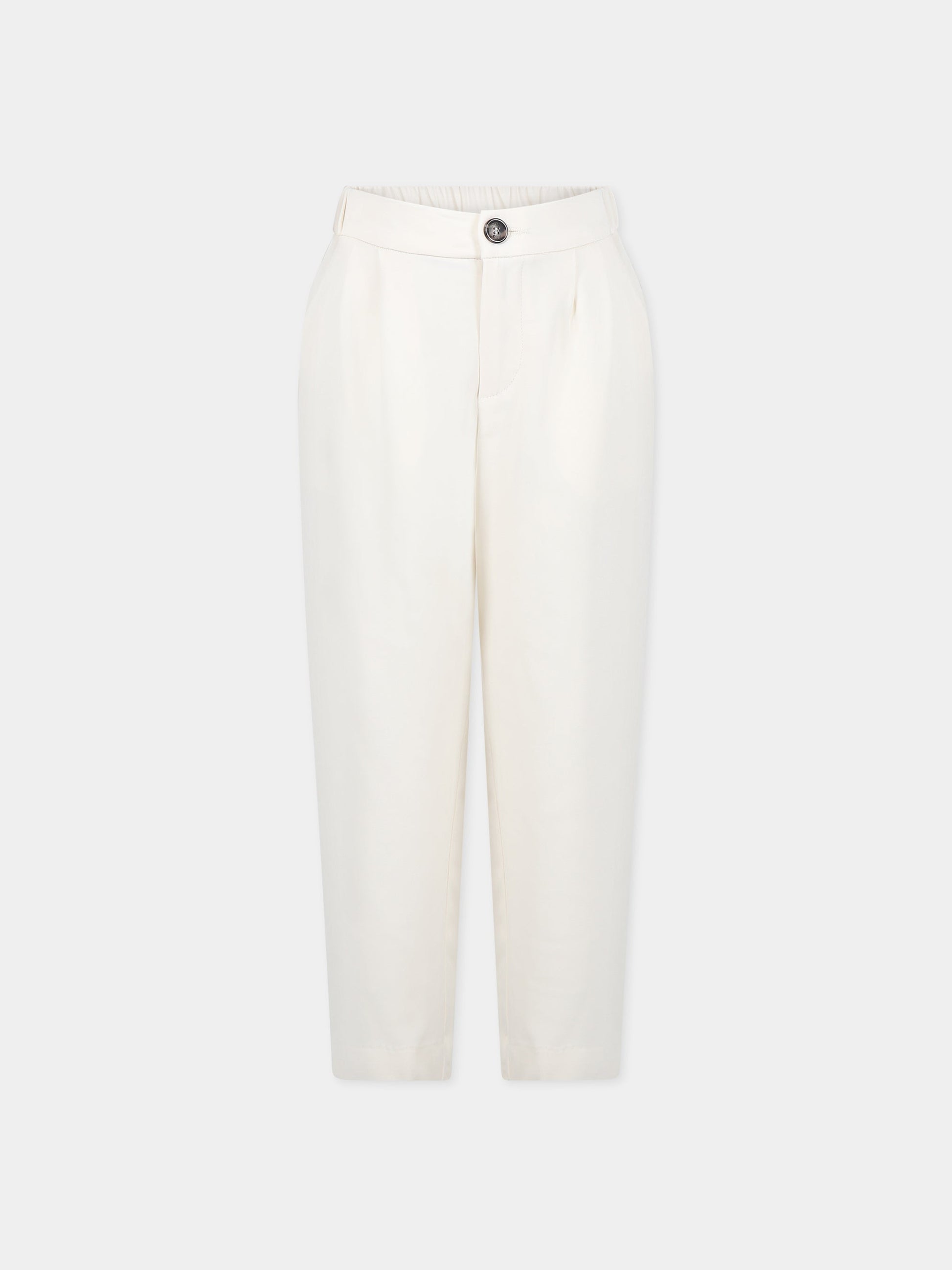 Pantaloni bianco per bambina,Douuod Kids,DS6R10 K0118 106