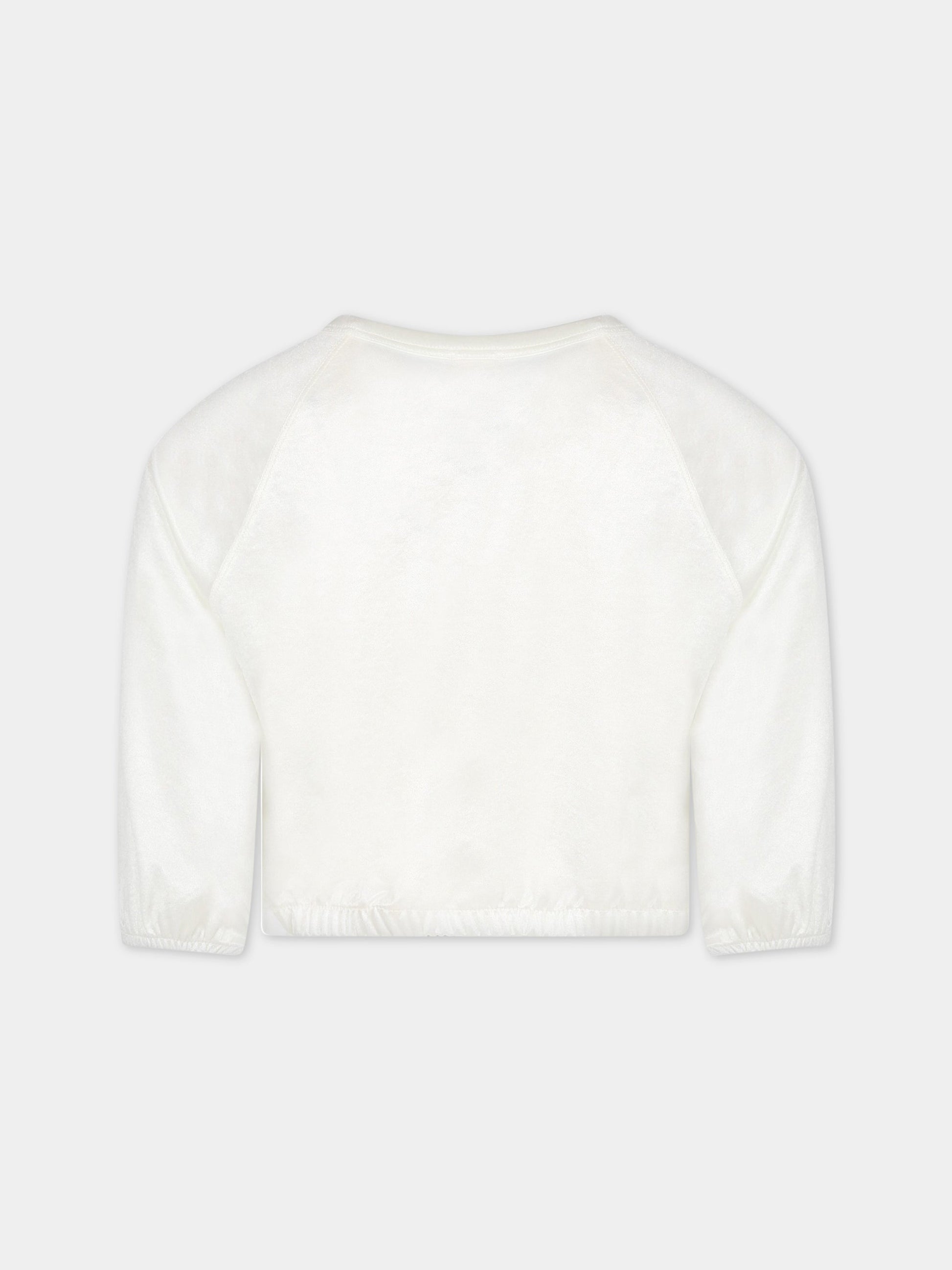 Felpa avorio per bambina,Caffe' D'orzo,ZS4A50 K0134 101