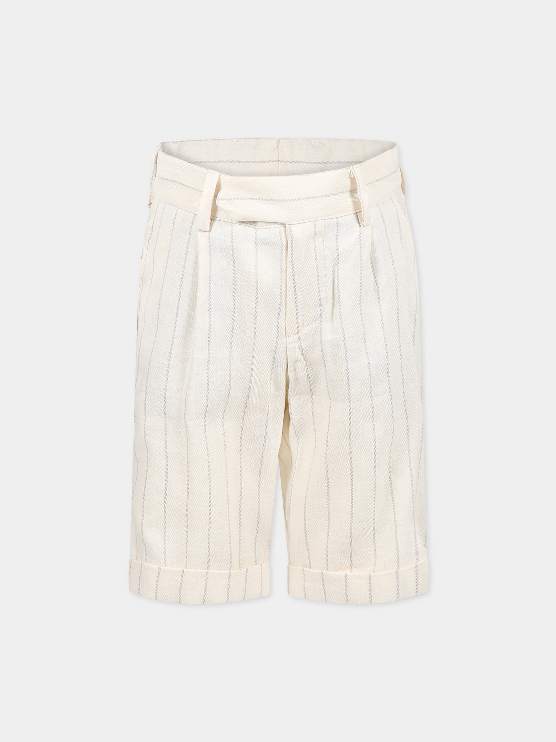 Shorts avorio per bambino con logo,Eleventy,ES6P09 G0086 105BG