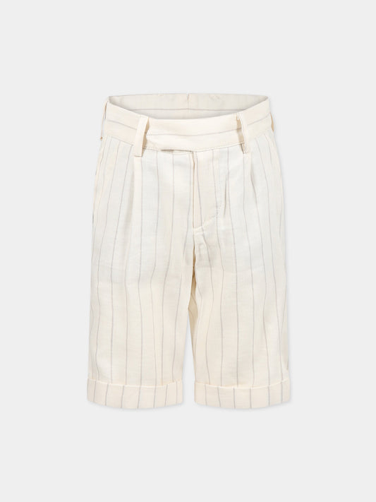 Shorts avorio per bambino con logo,Eleventy,ES6P09 G0086 105BG
