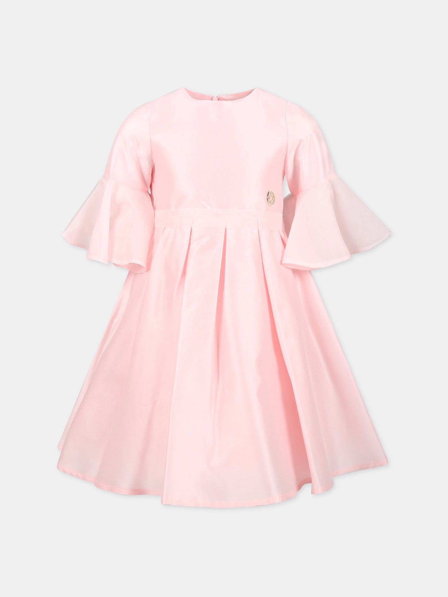 Vestito rosa per bambina con logo,Elie Saab,LS1A23 O0039 505