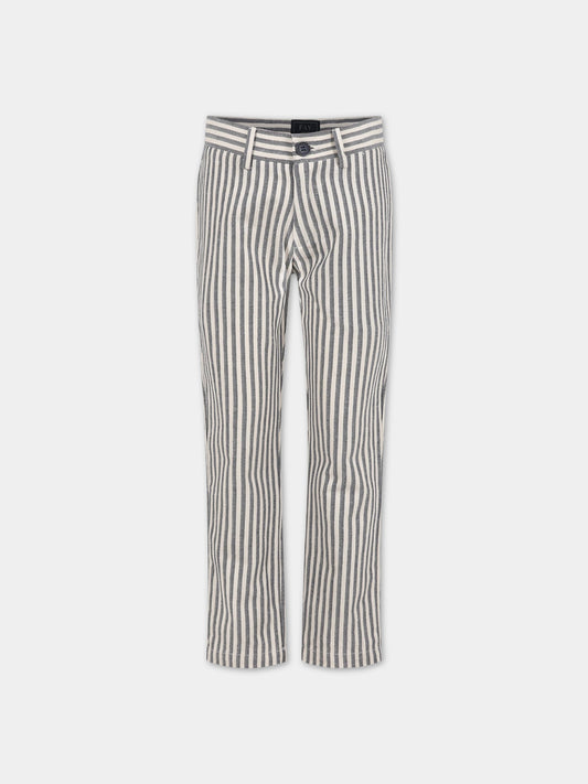 Pantaloni multicolor per bambino con logo,Fay Kids,FS6Q20 G0095 101BL