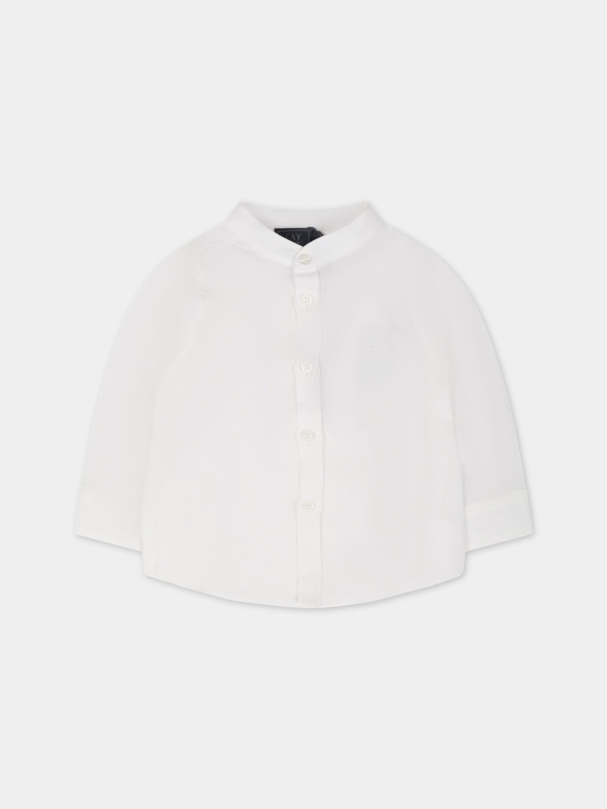 Camicia bianca per neonato con logo,Fay Kids,FS5520 I0068 100