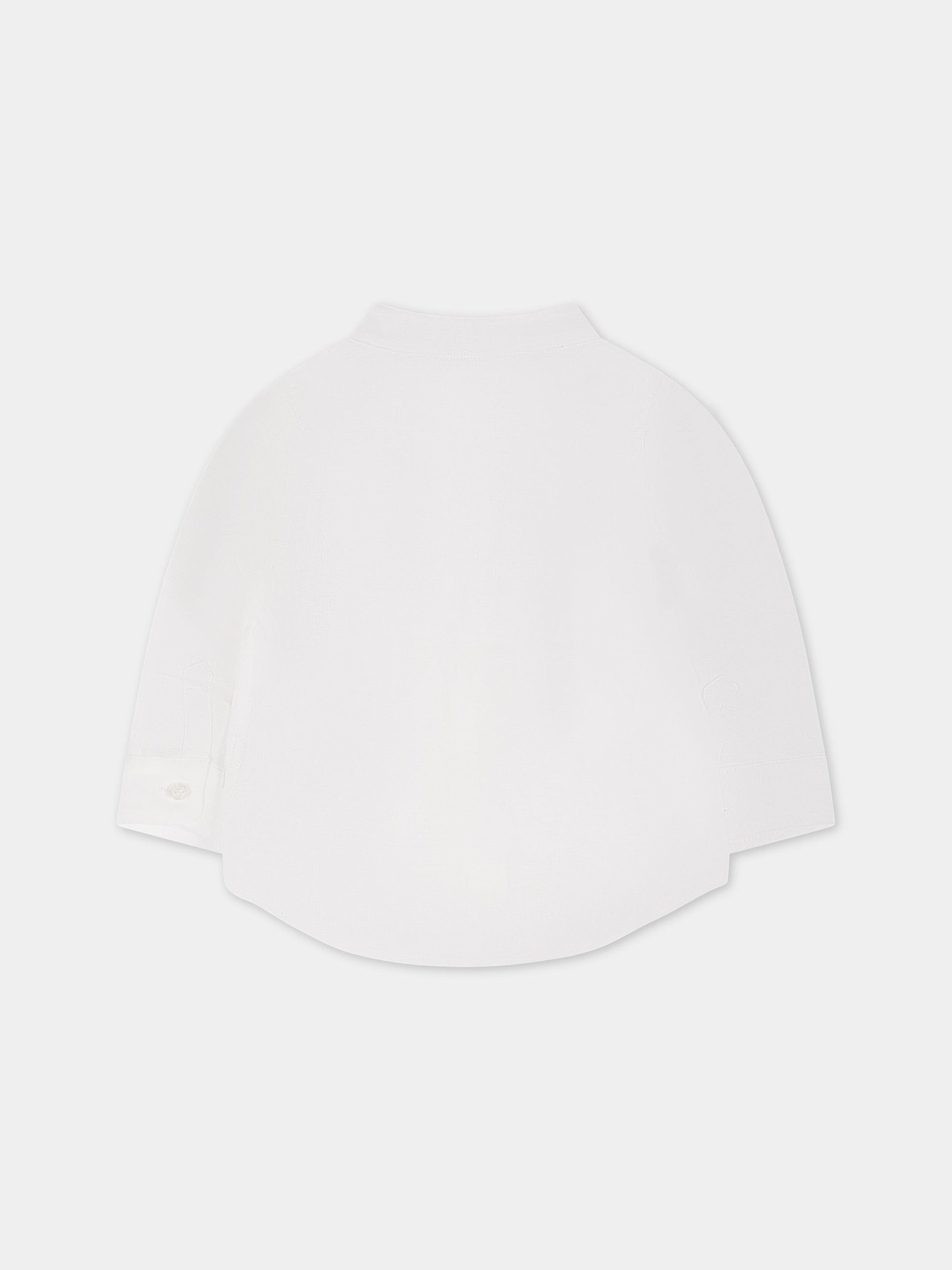 Camicia bianca per neonato con logo,Fay Kids,FS5520 I0068 100