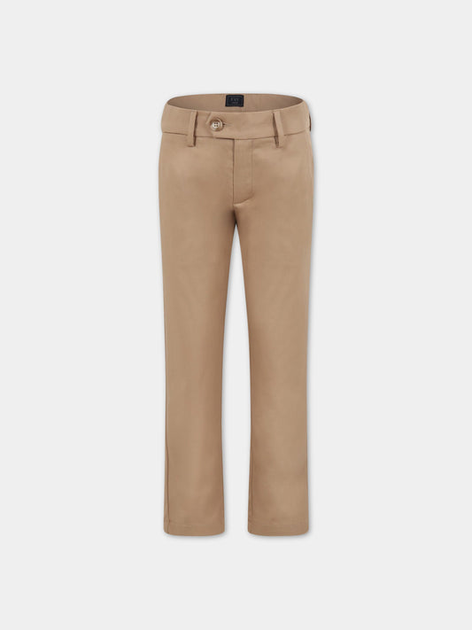 Pantaloni beige per bambino con logo,Fay Kids,FS6P20 G0019 112