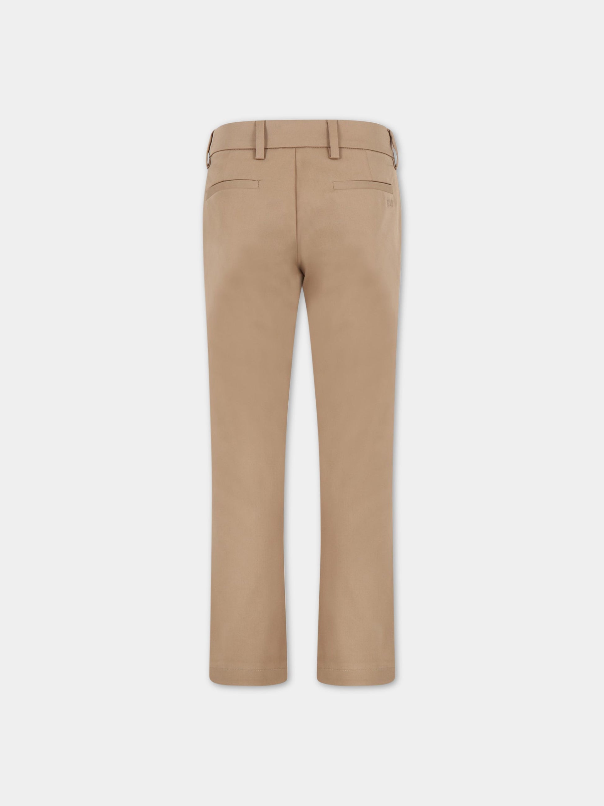 Pantaloni beige per bambino con logo,Fay Kids,FS6P20 G0019 112