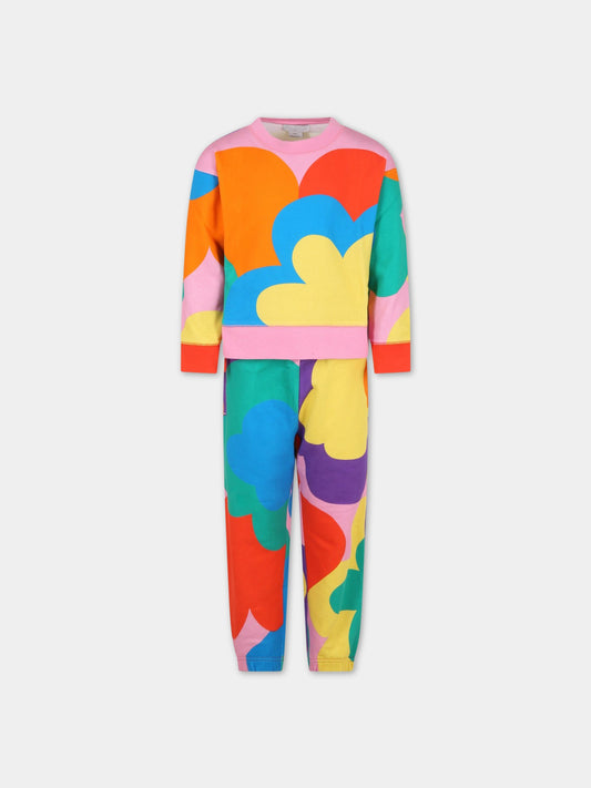 Completo multicolor per bambina con stampa colorata,Stella Mccartney Kids,TS3A30 Z0904 999MC