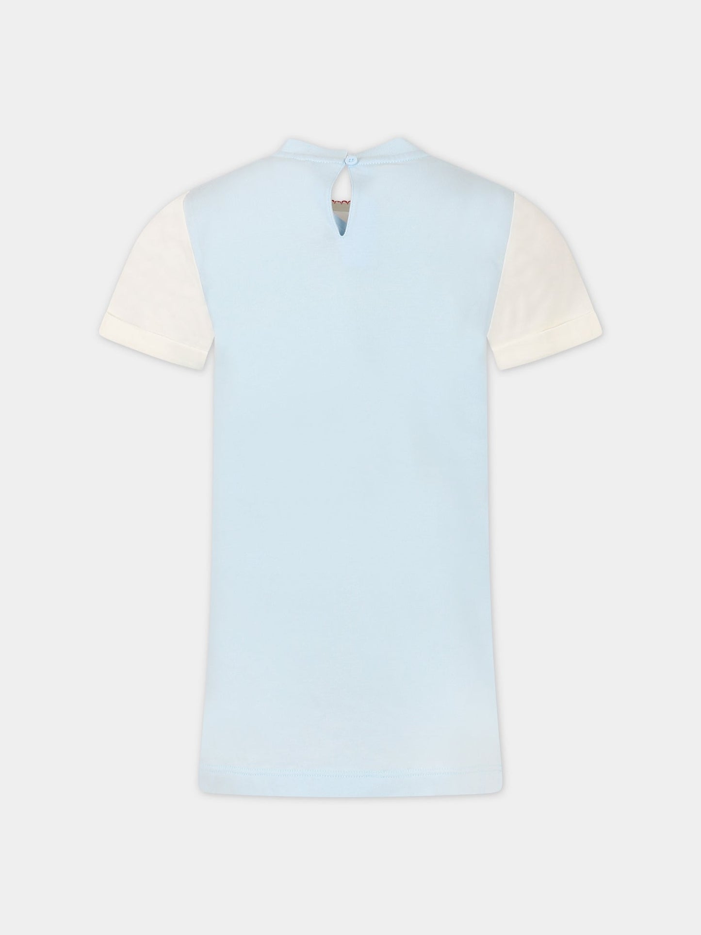 Vestito bianco per bambina con stampa pappagalli,Stella Mccartney Kids,TS1D61 Z0434 101