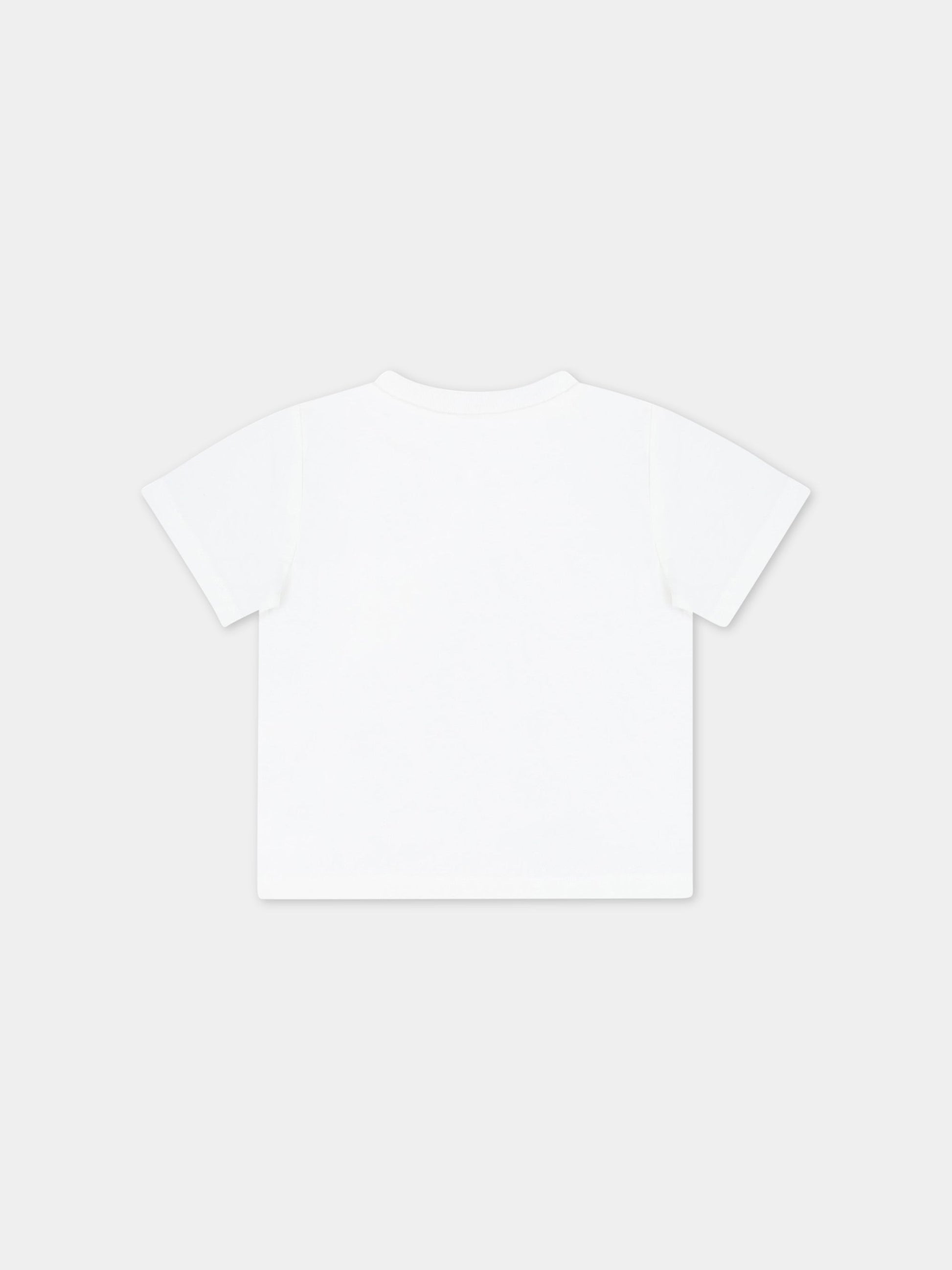 T-shirt bianca per bambina con S logo,Stella Mccartney Kids,TS8131 Z0434 101