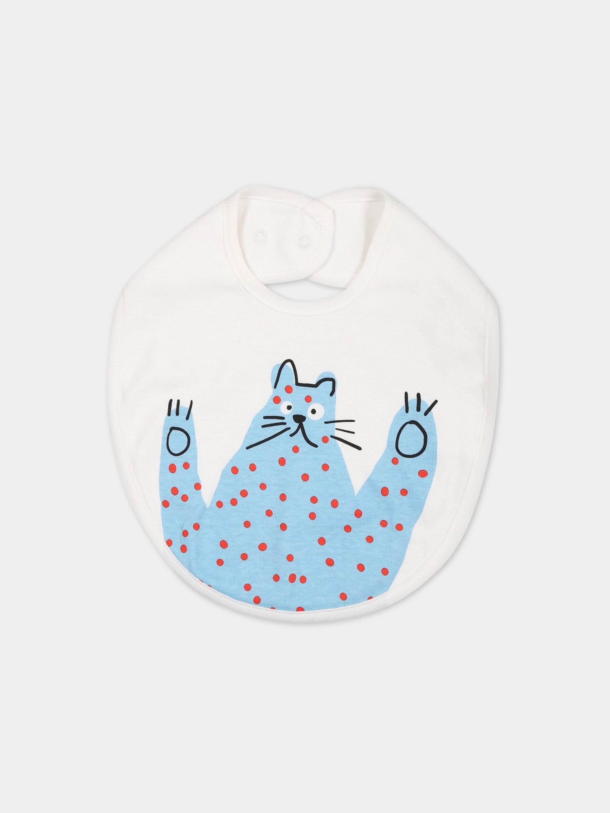 Set bianco neonato con stampa animali,Stella Mccartney Kids,TSB539 Z1098 100MC
