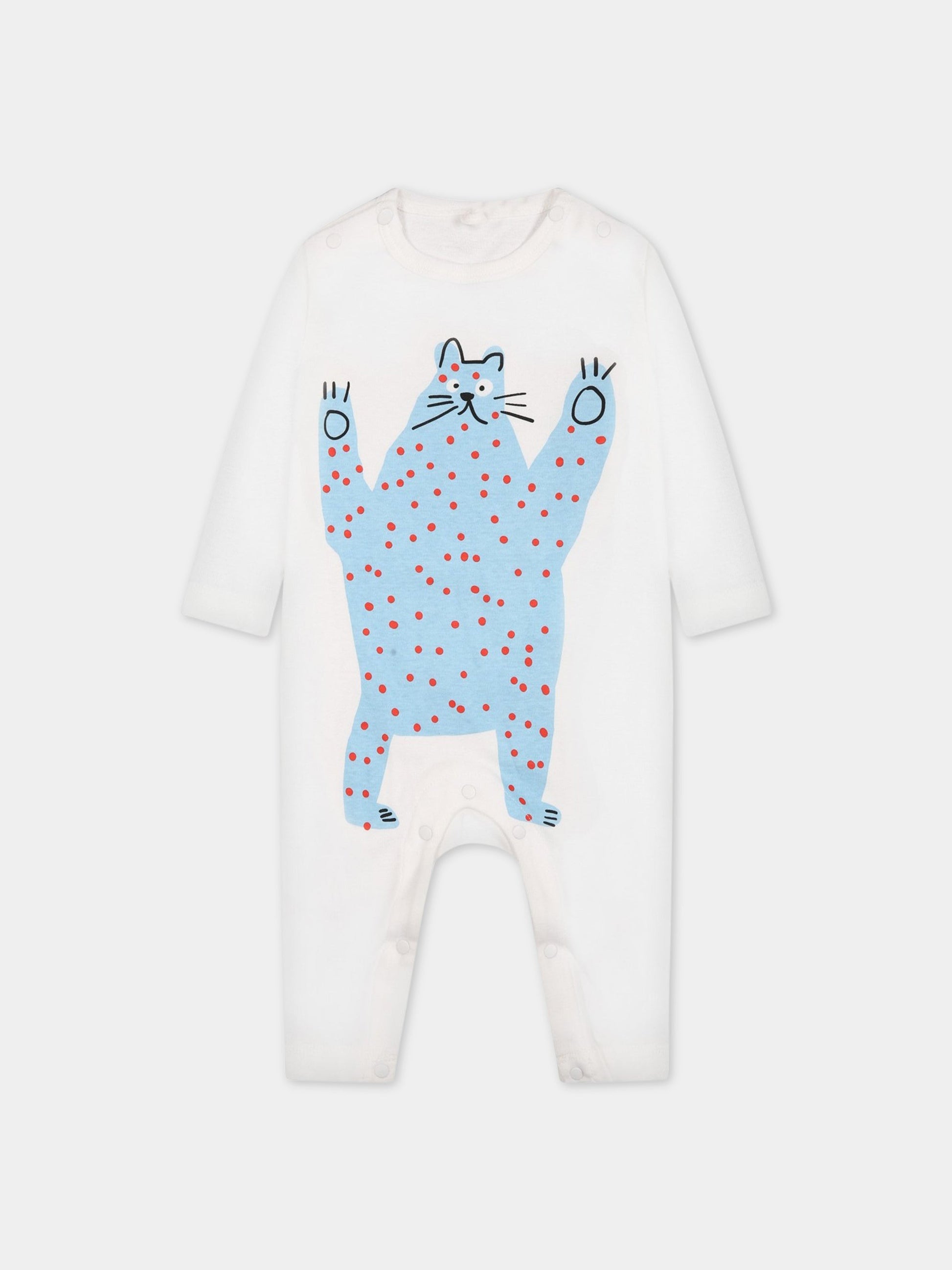 Set bianco per neonato con stampa,Stella Mccartney Kids,TSB509 Z1098 100MC