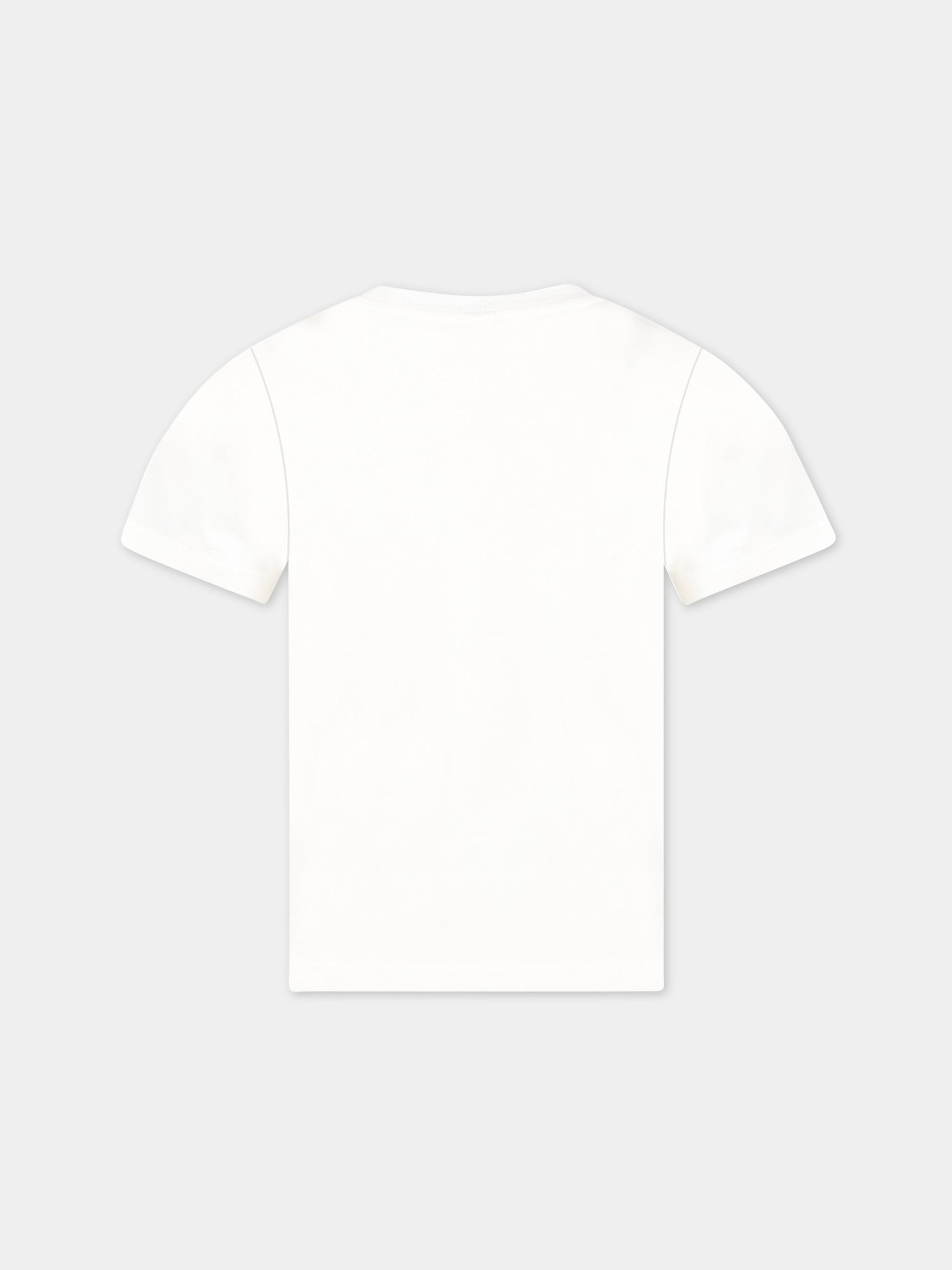 T-shirt bianca per bambini con Pop Corn,Stella Mccartney Kids,TS8P51 Z0434 101