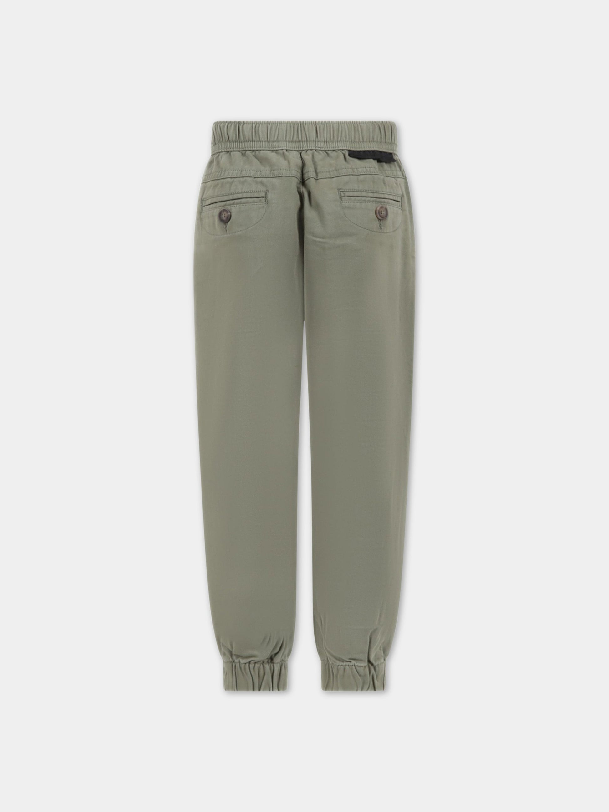 Cargo verdi per bambino con patch logato,Stella Mccartney Kids,TS6P90 Z0628 718