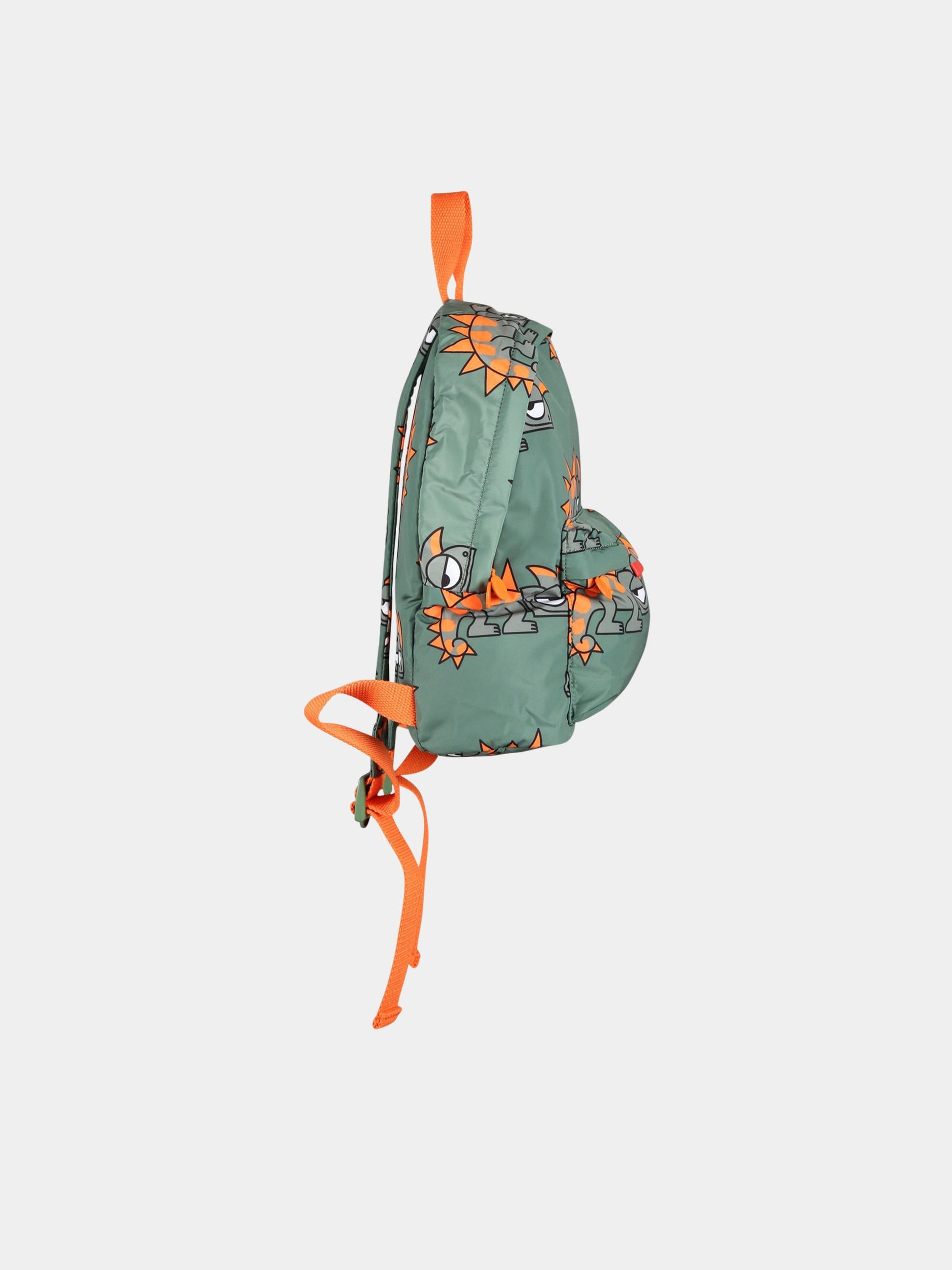 Zaino verde bambino con stampa,Stella Mccartney Kids,TS0P18 Z0996 715MC