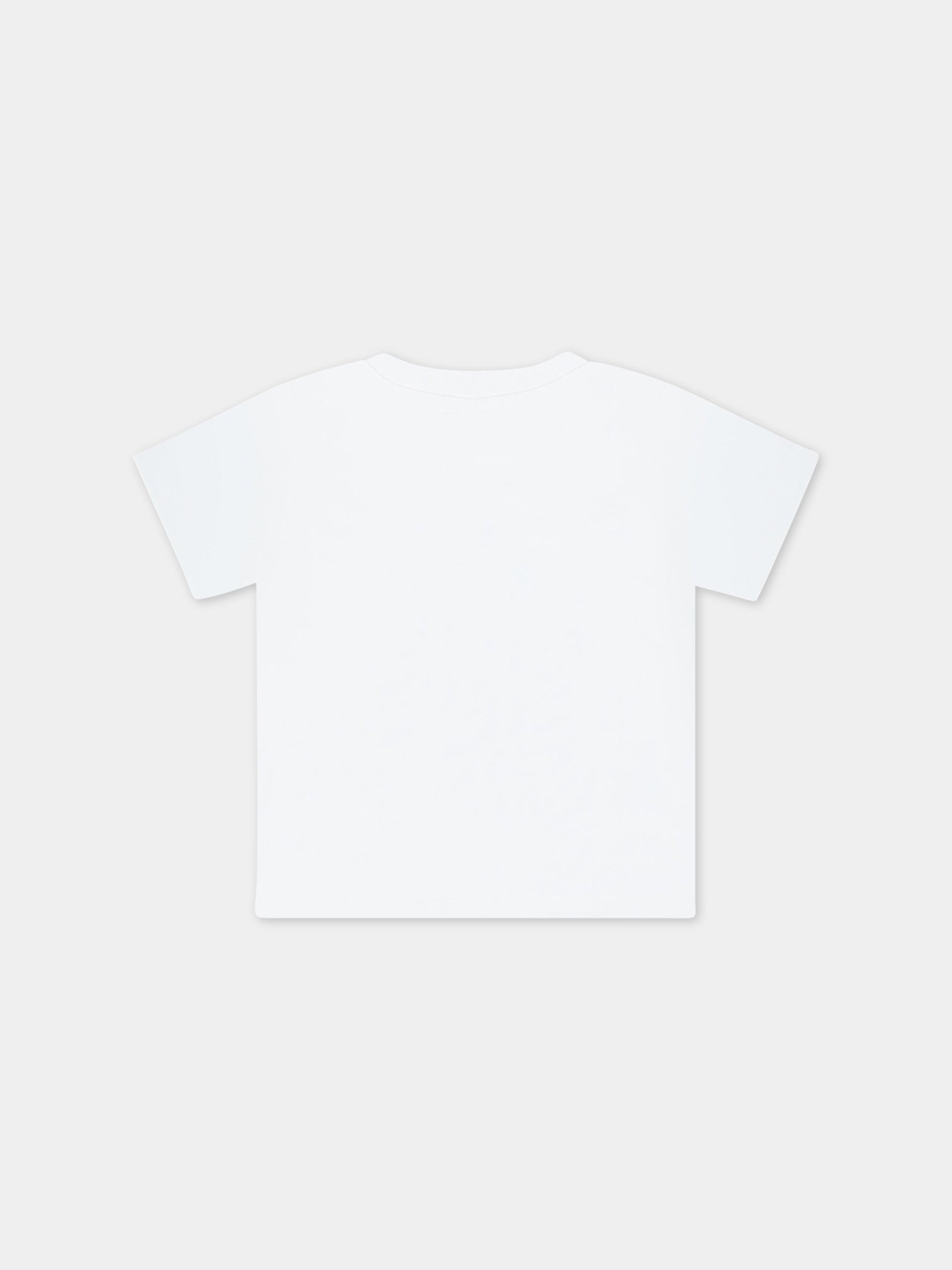 T-shirt bianca per neonati con Pop Corn,Stella Mccartney Kids,TS8501 Z0434 101