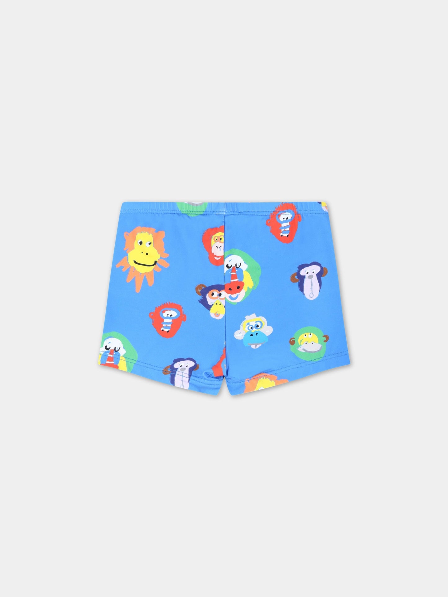 Boxer-mare azzurri per neonato con animali,Stella Mccartney Kids,TSC589 Z1123 611MC