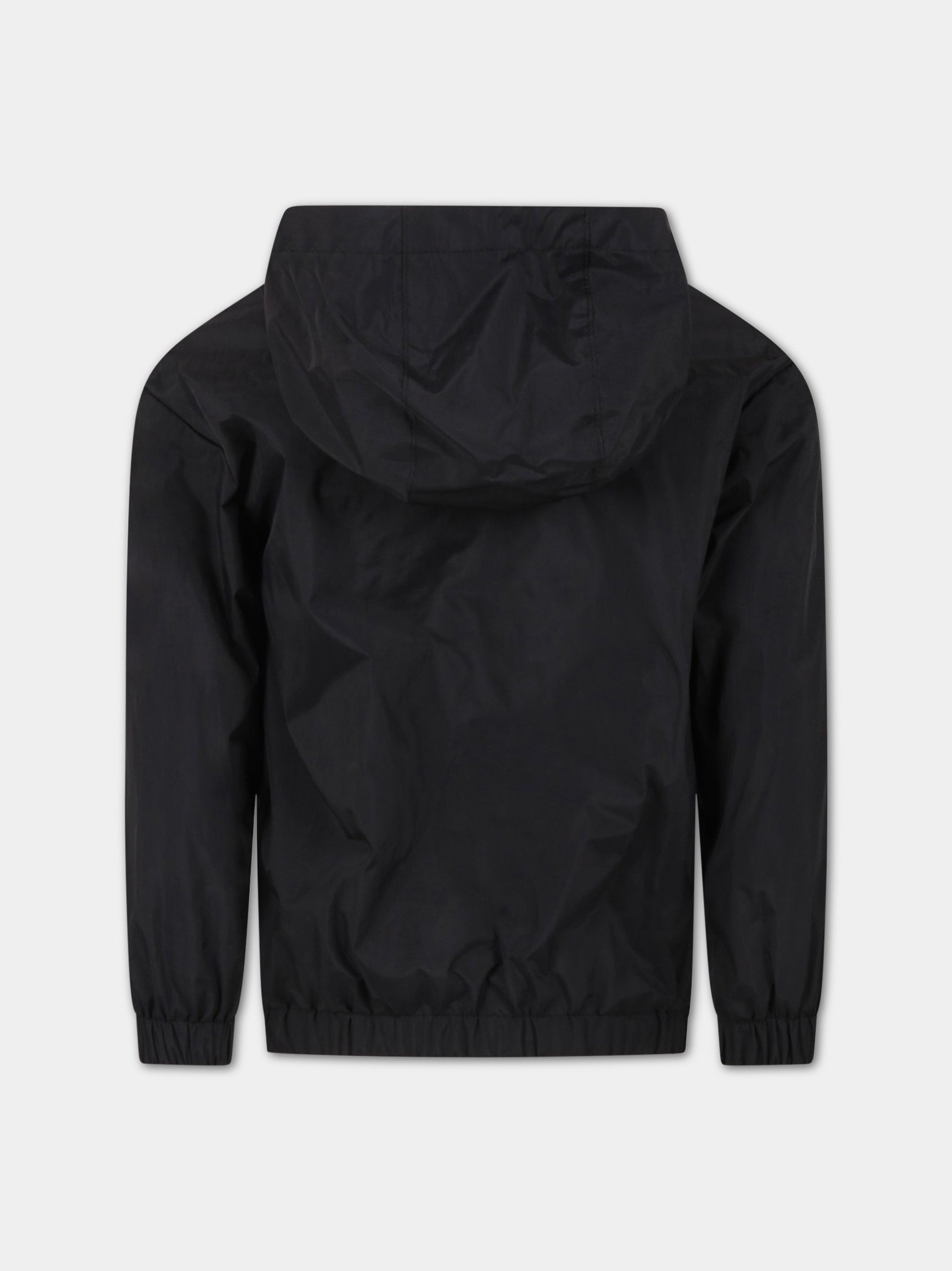 Giacca nera a vento per bambini,Moschino Kids,HUS037 L3A42 60100