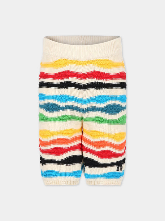 Shorts multicolor per bambino con logo,Msgm Kids,MS029570 200
