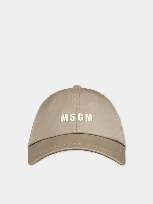 Cappello beige per bambino con logo,Msgm Kids,MS029388 015