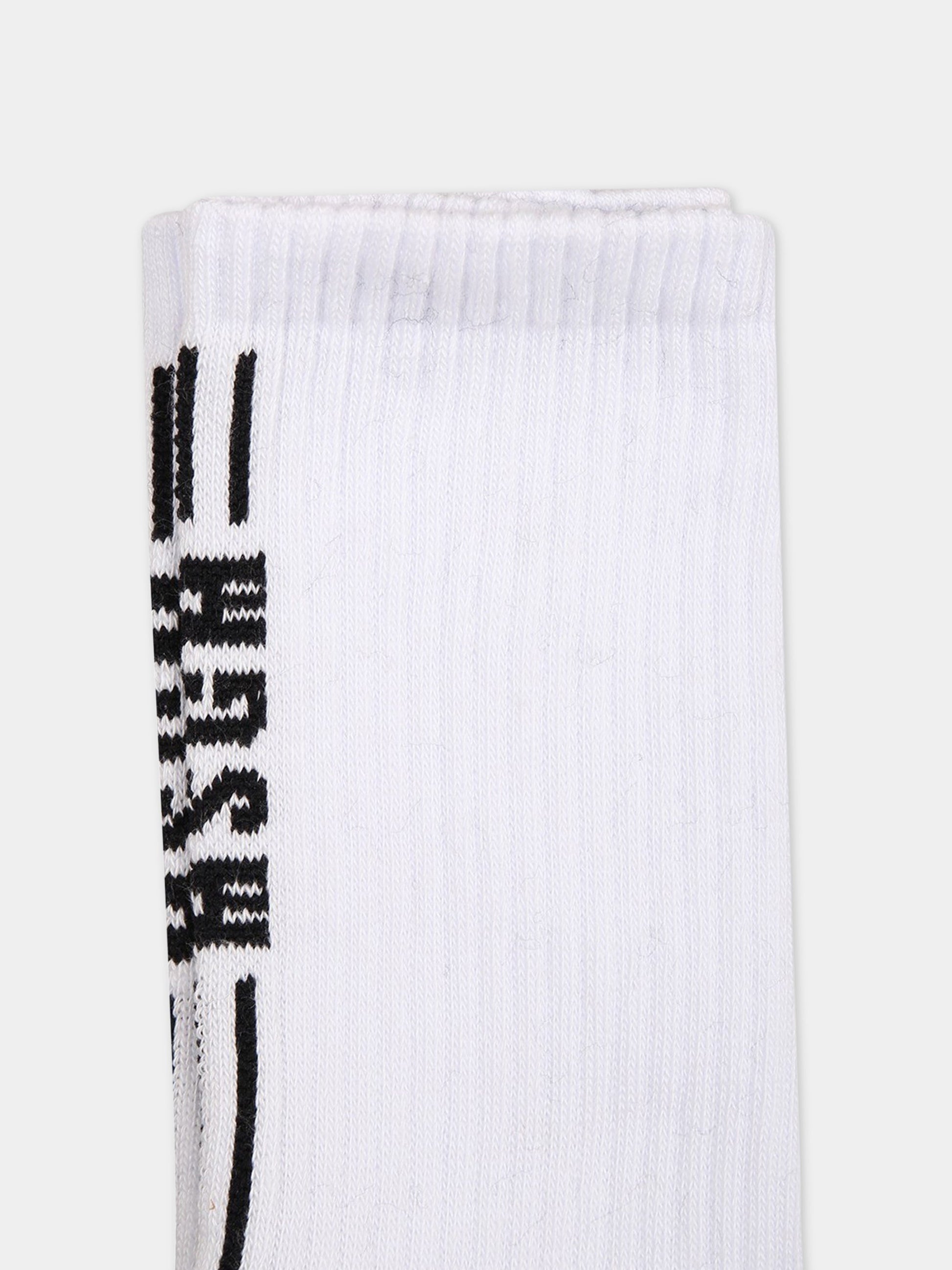 Calze bianche per bambino con logo,Msgm Kids,MS029347 001